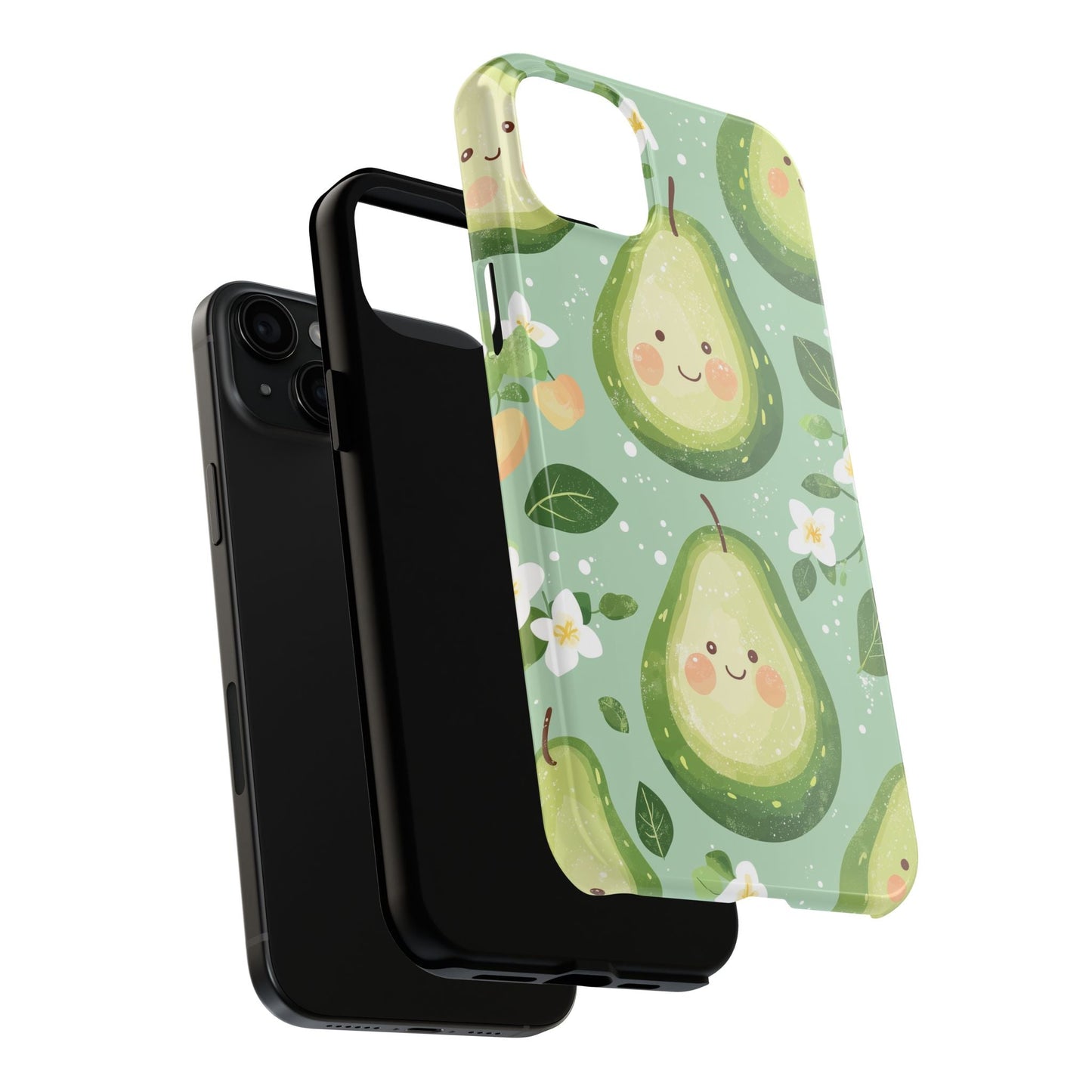 Smiling Avocados Tough iPhone Case – Cute Avocado Design, Dual - Layer Protection - BOGO Cases