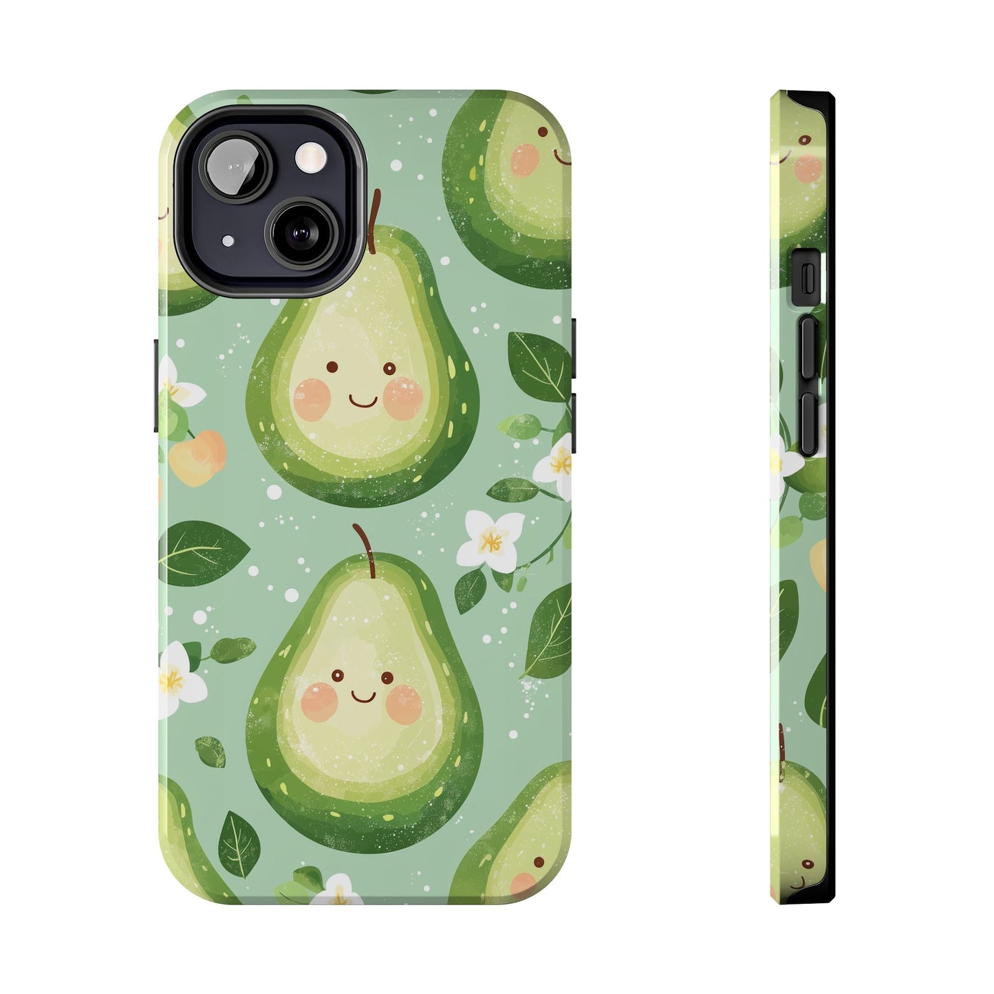 Smiling Avocados Tough iPhone Case – Cute Avocado Design, Dual - Layer Protection - BOGO Cases