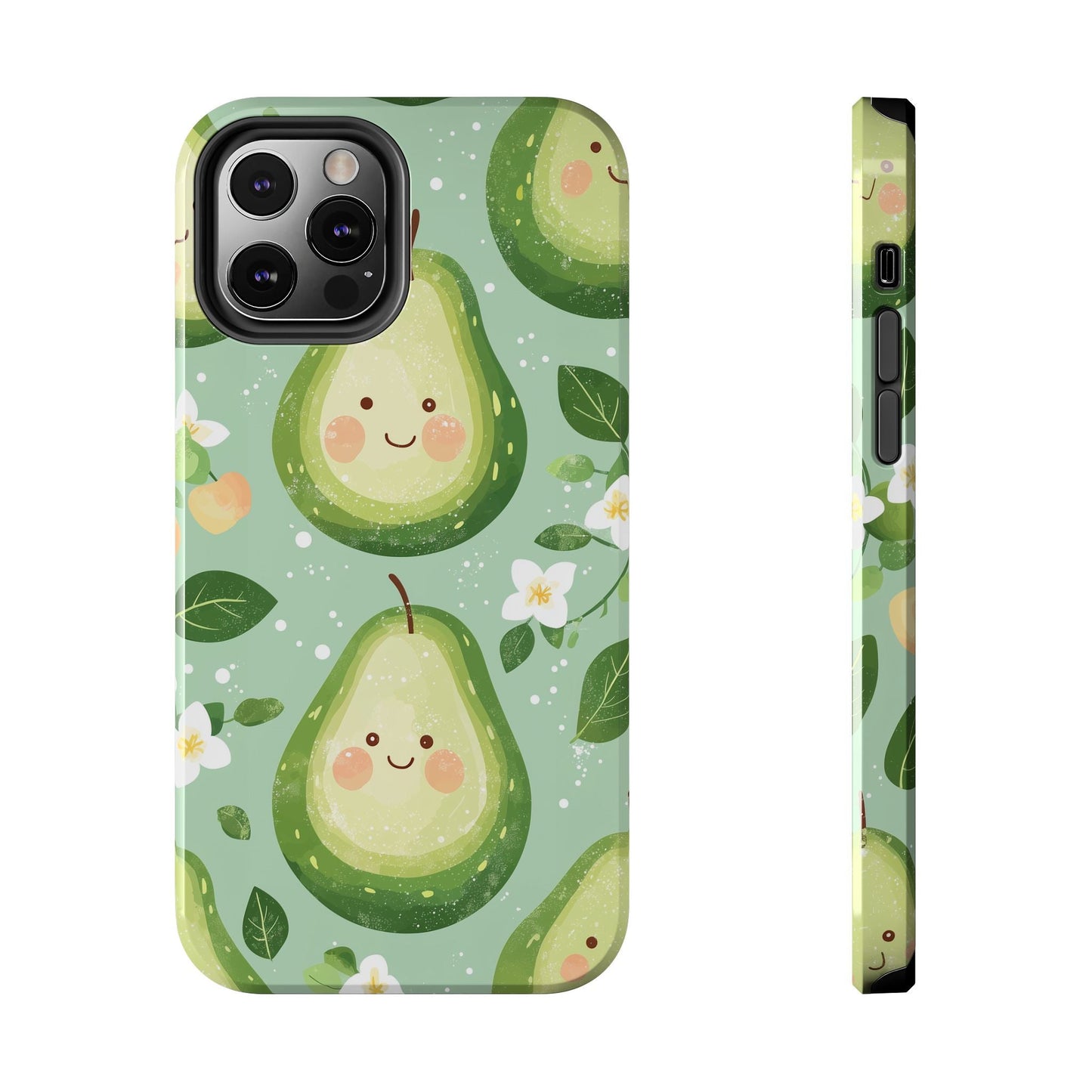 Smiling Avocados Tough iPhone Case – Cute Avocado Design, Dual - Layer Protection - BOGO Cases