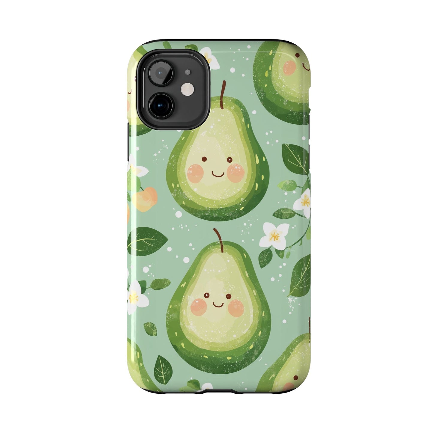Smiling Avocados Tough iPhone Case – Cute Avocado Design, Dual - Layer Protection - BOGO Cases