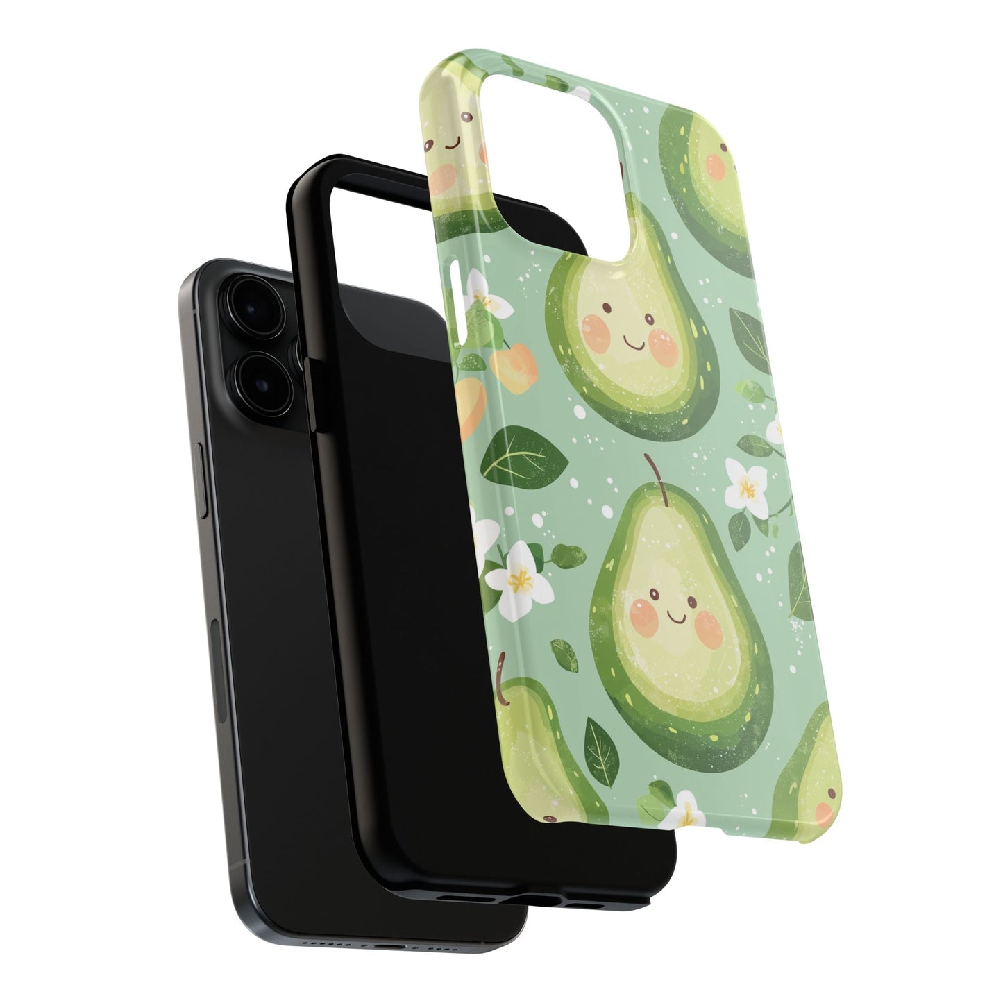 Smiling Avocados Tough iPhone Case – Cute Avocado Design, Dual - Layer Protection - BOGO Cases