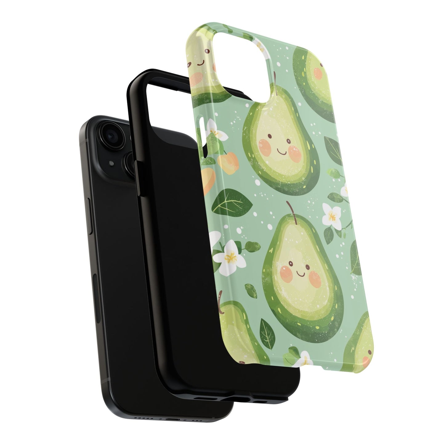 Smiling Avocados Tough iPhone Case – Cute Avocado Design, Dual - Layer Protection - BOGO Cases
