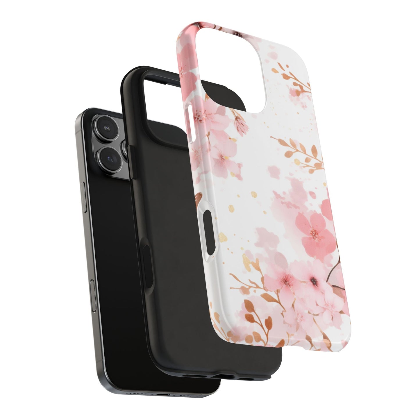 Soft Pink Cherry Blossom iPhone Case – Elegant Floral Design - BOGO Cases