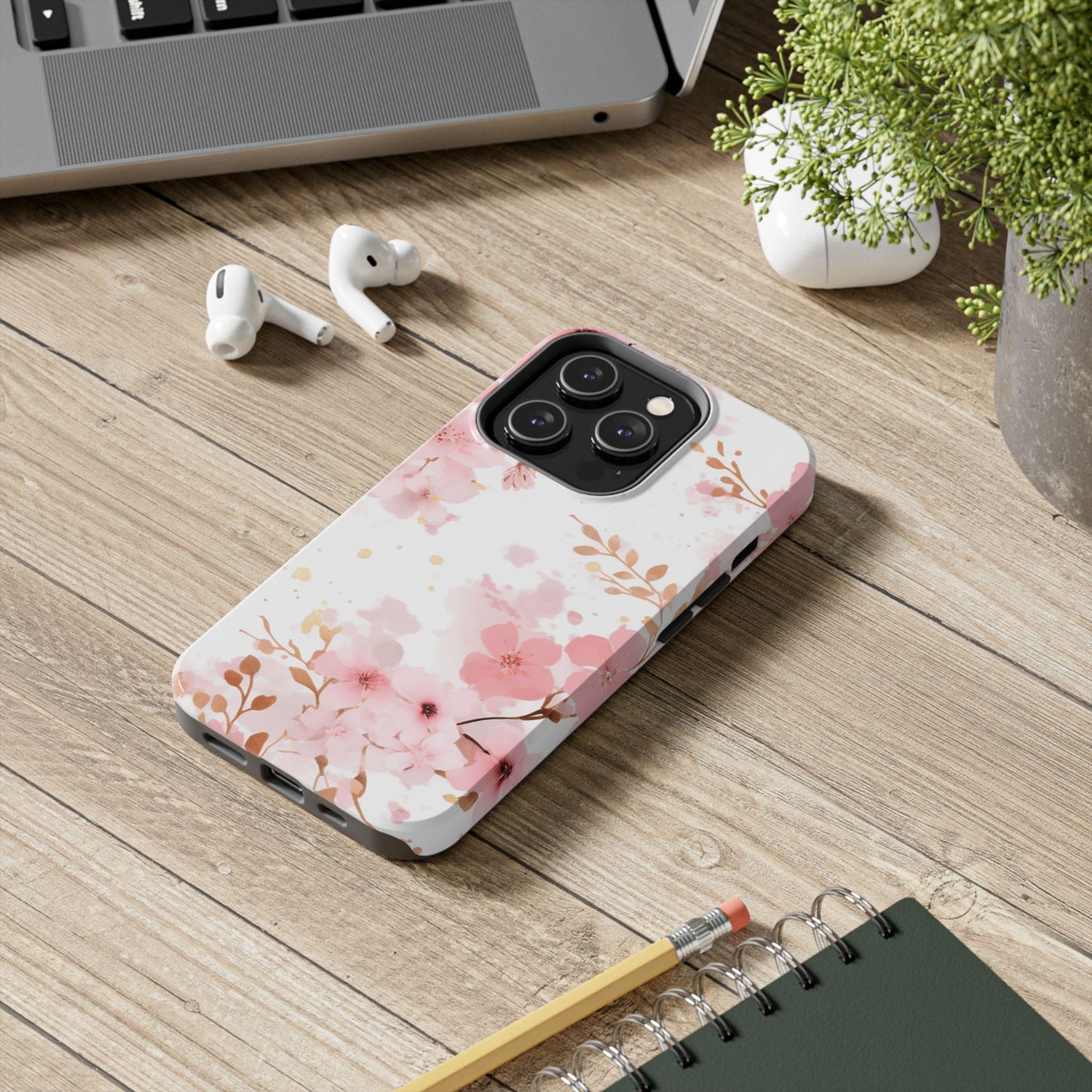 Soft Pink Cherry Blossom iPhone Case – Elegant Floral Design - BOGO Cases