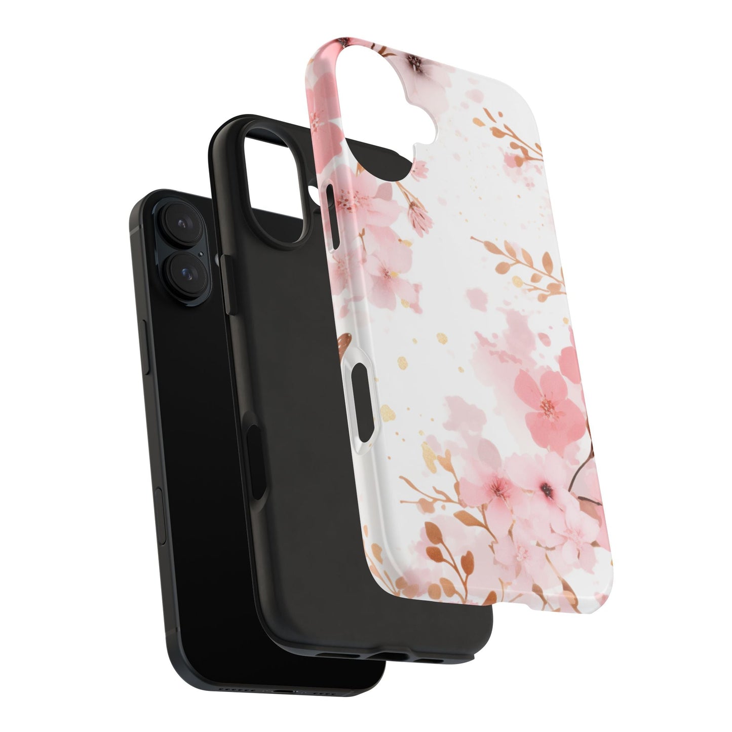Soft Pink Cherry Blossom iPhone Case – Elegant Floral Design - BOGO Cases