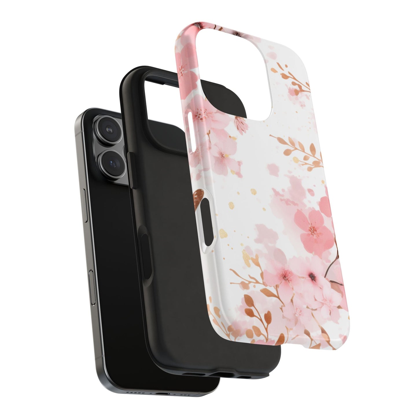 Soft Pink Cherry Blossom iPhone Case – Elegant Floral Design - BOGO Cases