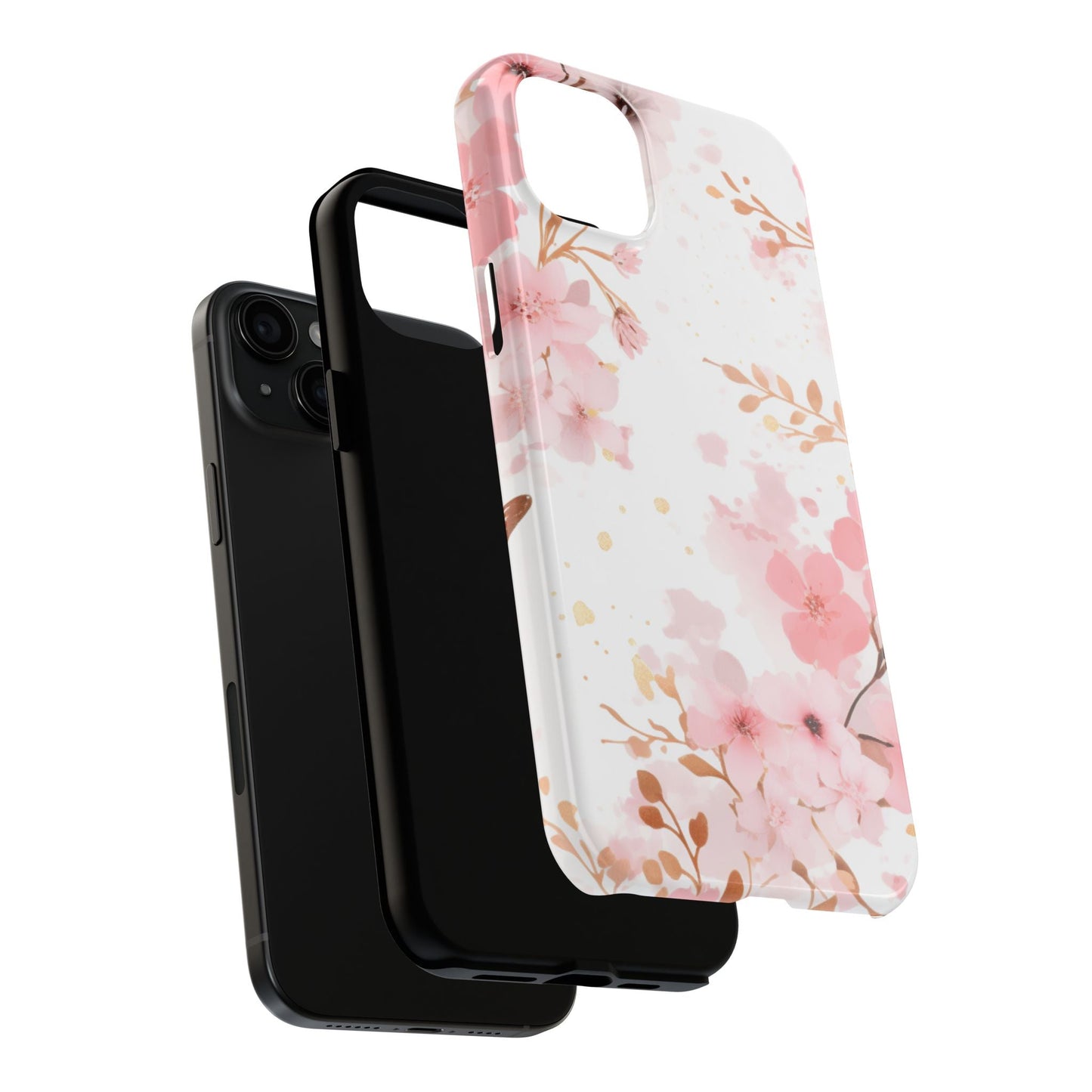 Soft Pink Cherry Blossom iPhone Case – Elegant Floral Design - BOGO Cases