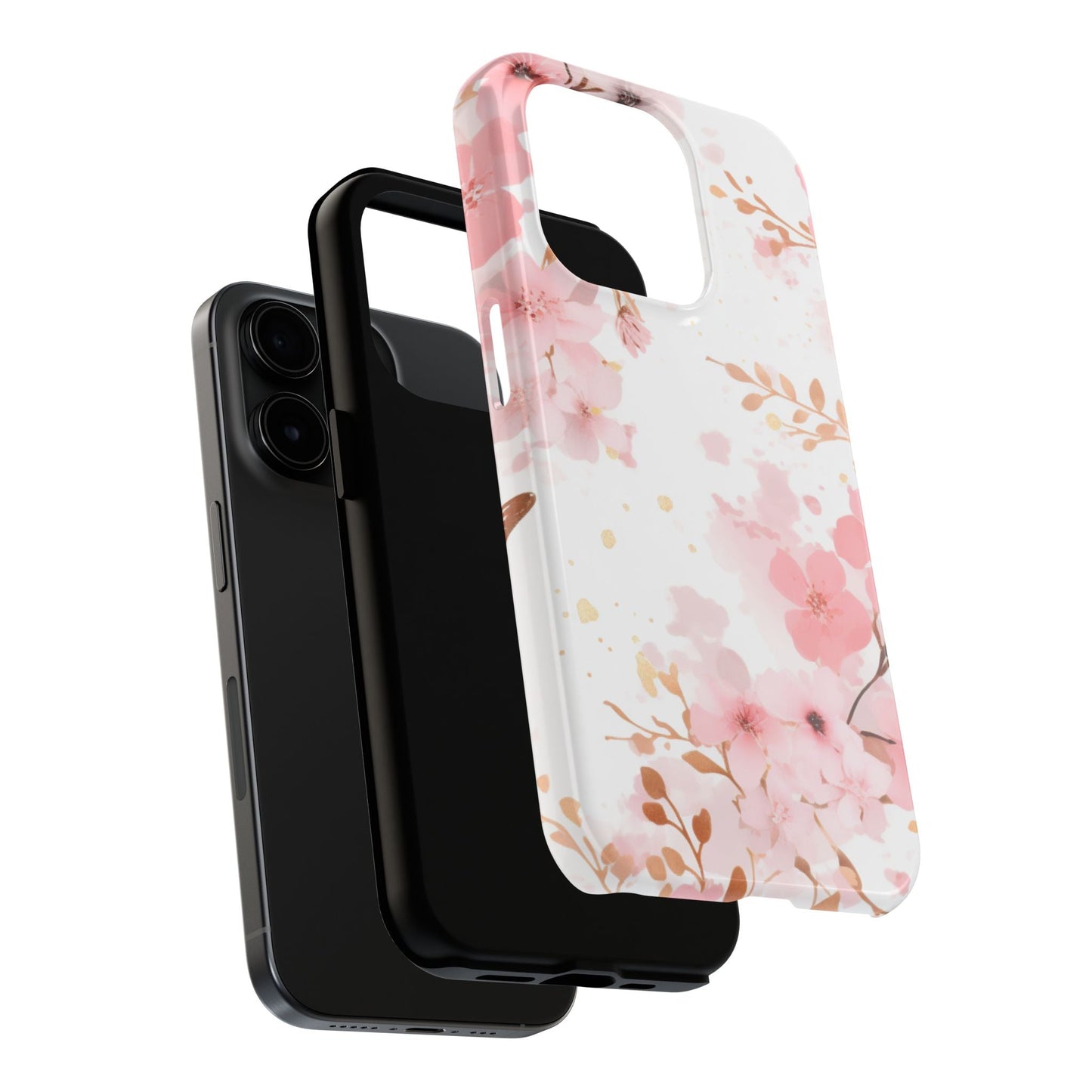 Soft Pink Cherry Blossom iPhone Case – Elegant Floral Design - BOGO Cases