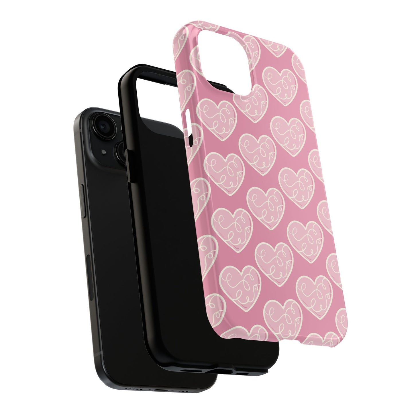 Soft Pink Hearts – iPhone Case - BOGO Cases