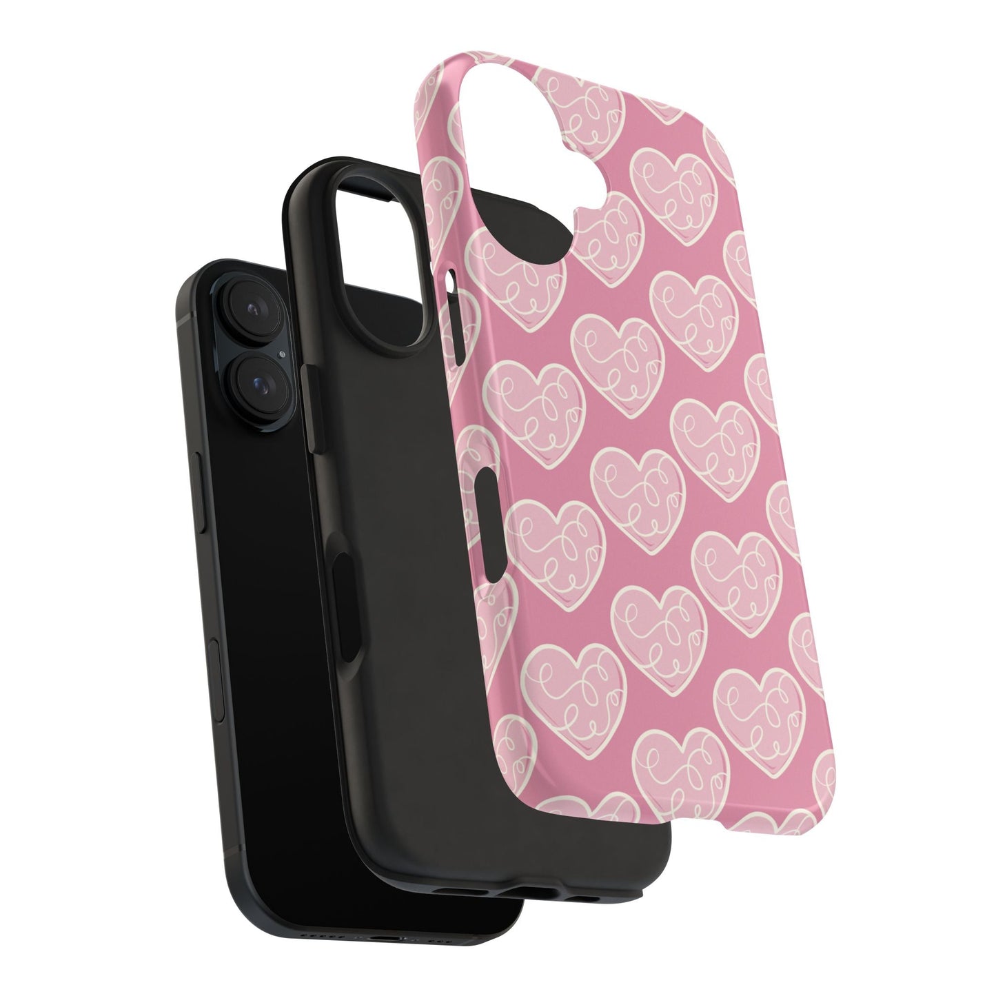 Soft Pink Hearts – iPhone Case - BOGO Cases