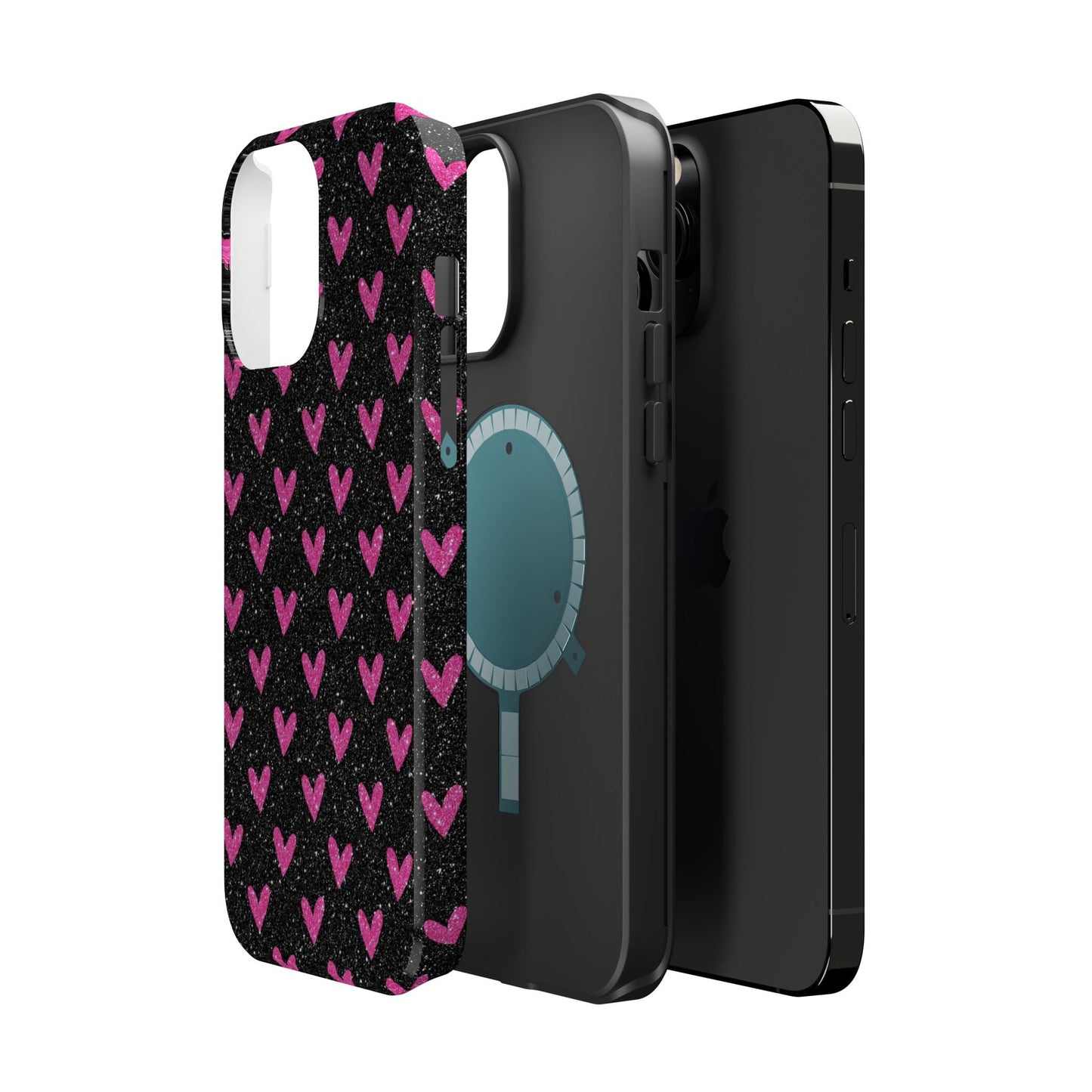 Sparkling Pink Hearts MagSafe Case - BOGO Cases