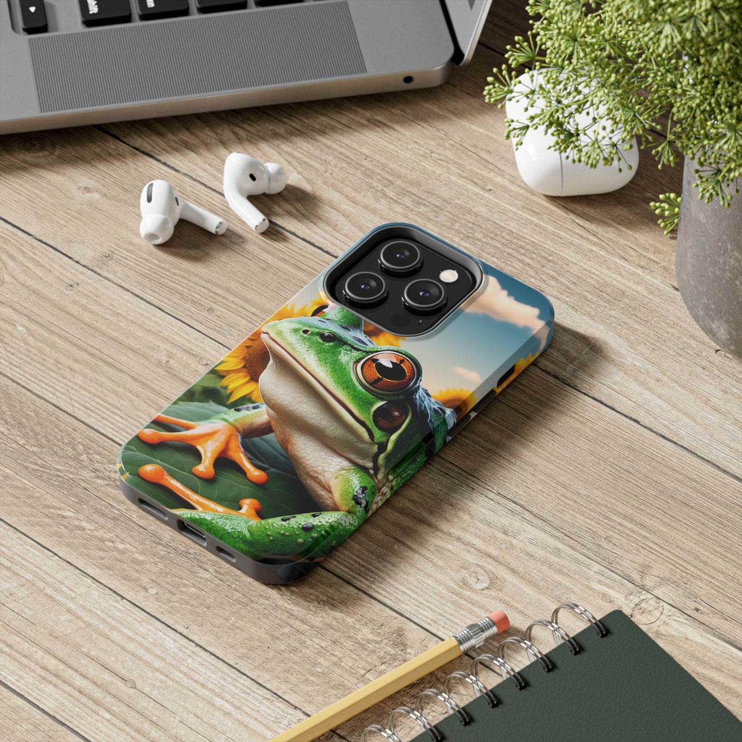 Sunflower Frog Aesthetic - iPhone Series Case - BOGO Cases