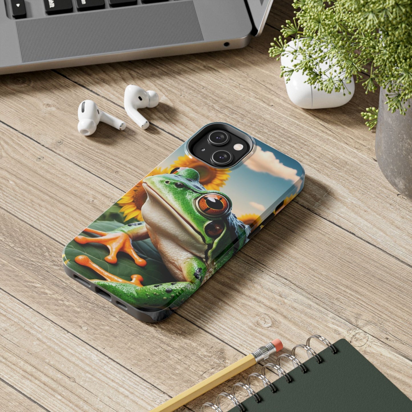 Sunflower Frog Aesthetic - iPhone Series Case - BOGO Cases