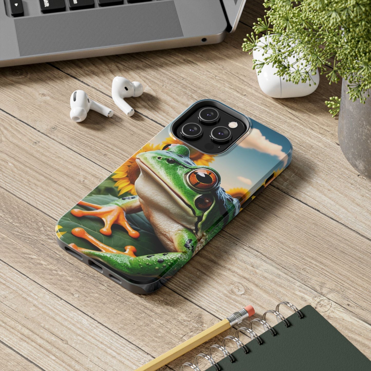 Sunflower Frog Aesthetic - iPhone Series Case - BOGO Cases