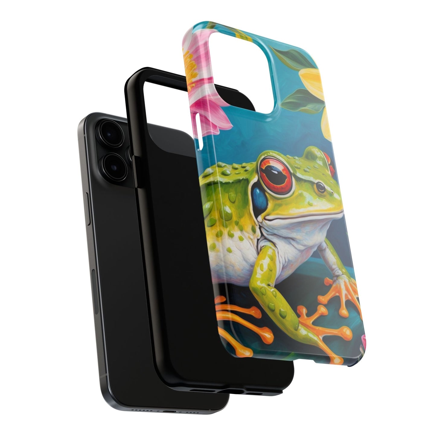 Tropical Frog & Bold Blooms - iPhone Series Case - BOGO Cases