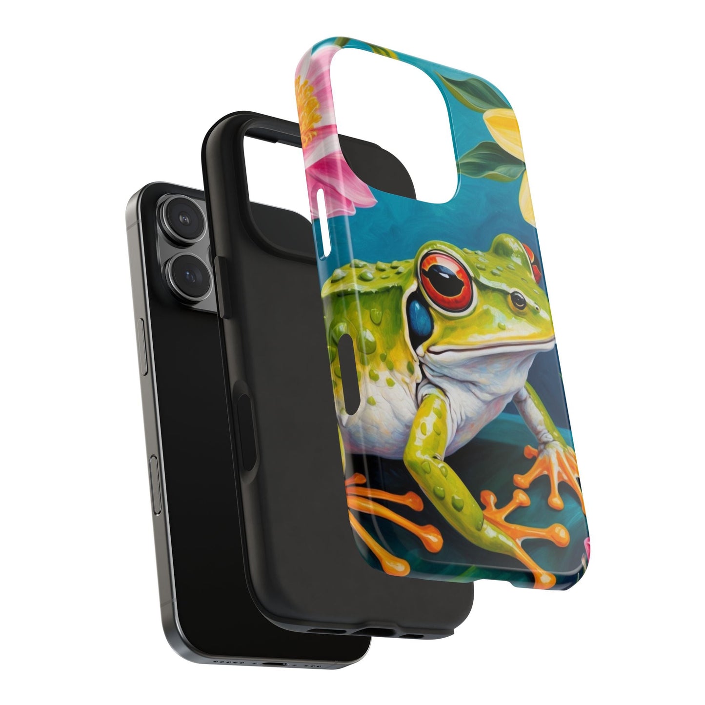 Tropical Frog & Bold Blooms - iPhone Series Case - BOGO Cases