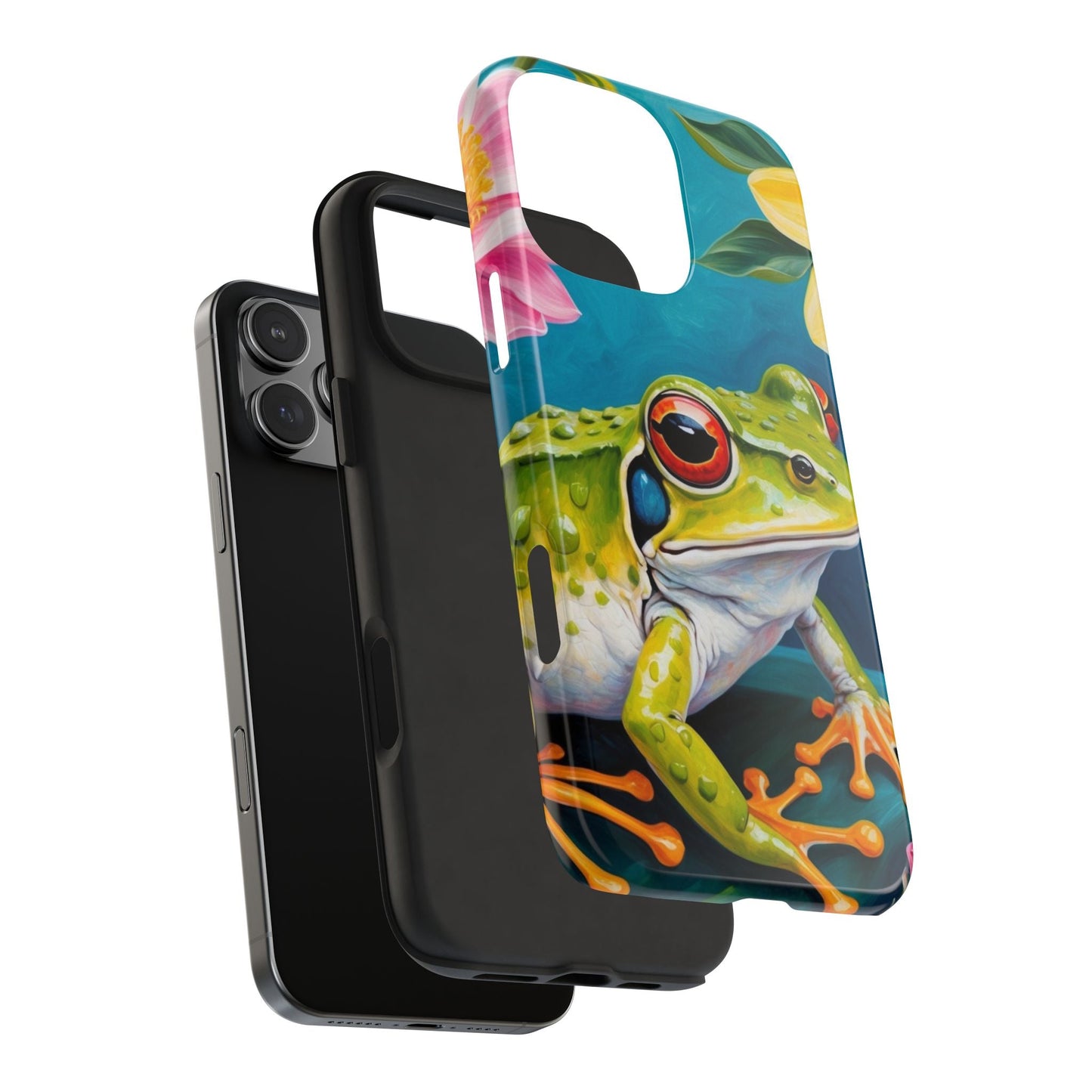 Tropical Frog & Bold Blooms - iPhone Series Case - BOGO Cases