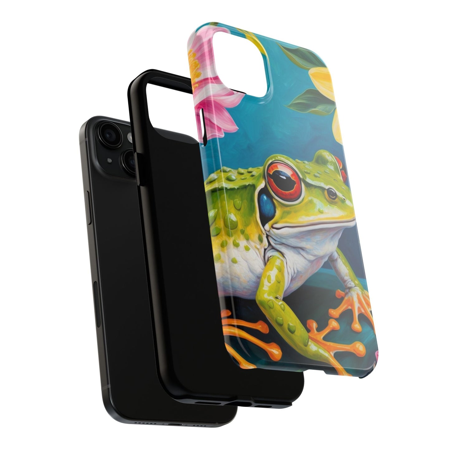 Tropical Frog & Bold Blooms - iPhone Series Case - BOGO Cases