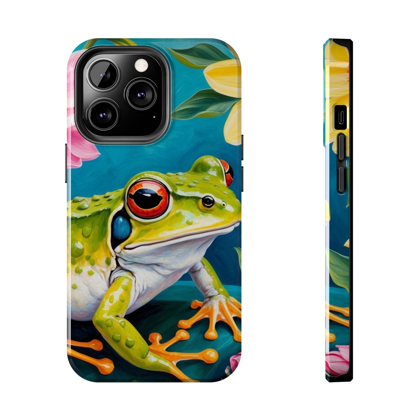 Tropical Frog & Bold Blooms - iPhone Series Case - BOGO Cases