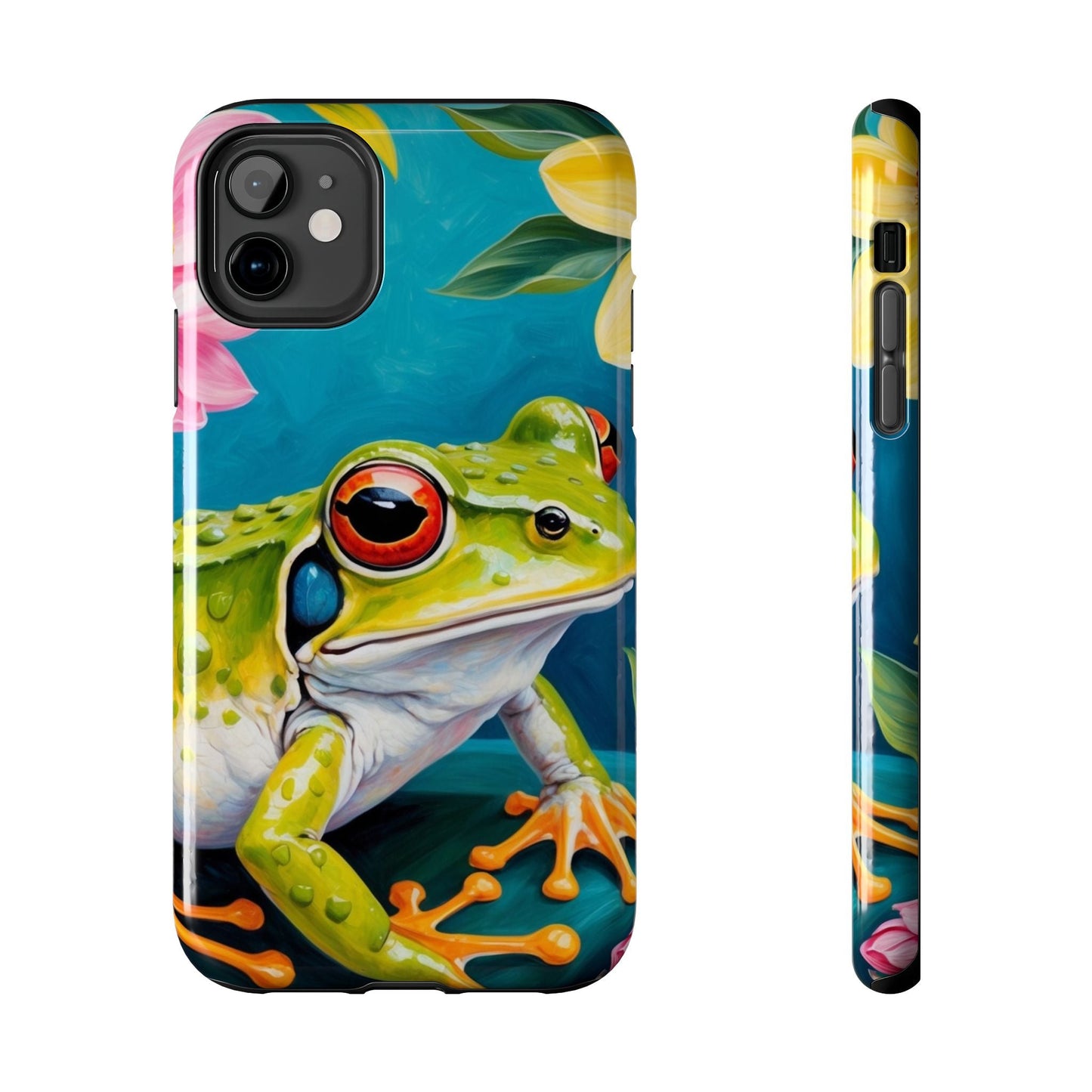 Tropical Frog & Bold Blooms - iPhone Series Case - BOGO Cases