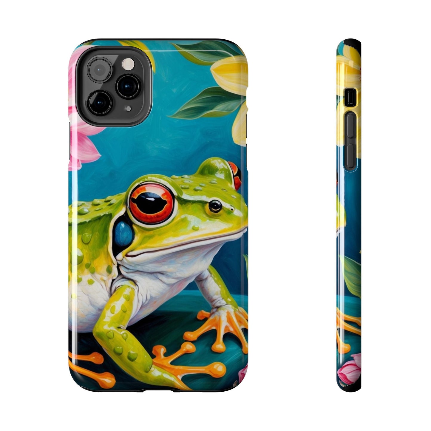 Tropical Frog & Bold Blooms - iPhone Series Case - BOGO Cases
