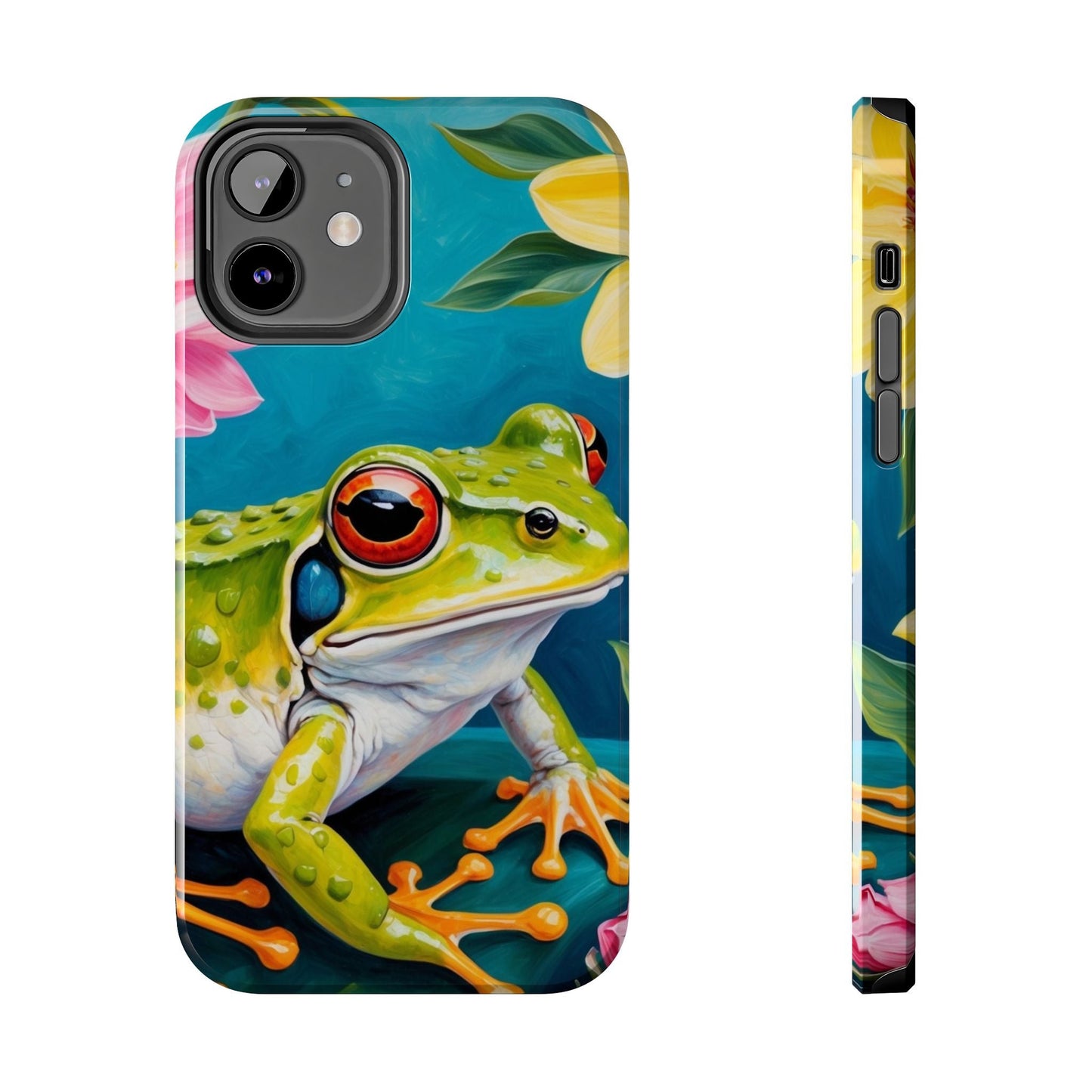 Tropical Frog & Bold Blooms - iPhone Series Case - BOGO Cases
