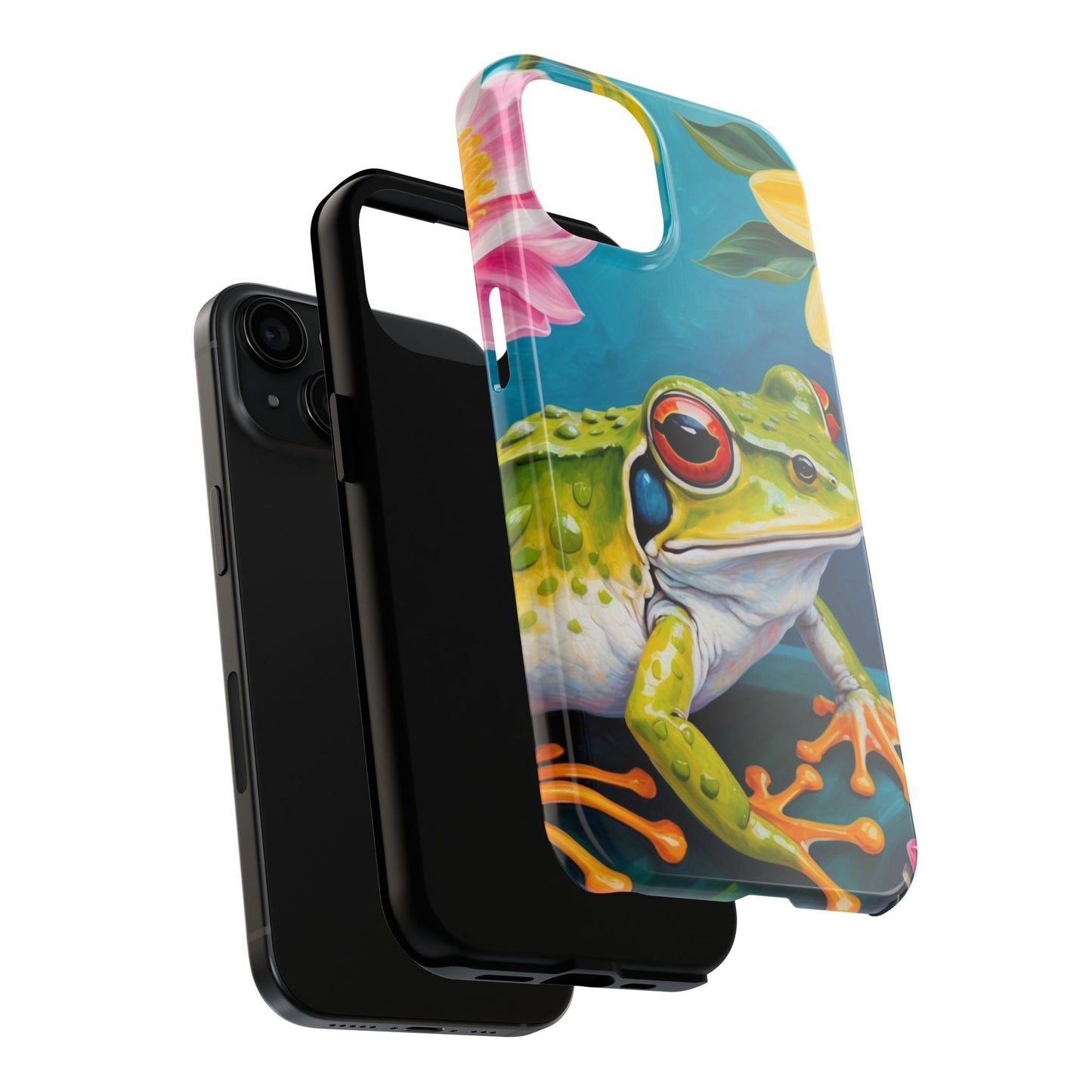 Tropical Frog & Bold Blooms - iPhone Series Case - BOGO Cases
