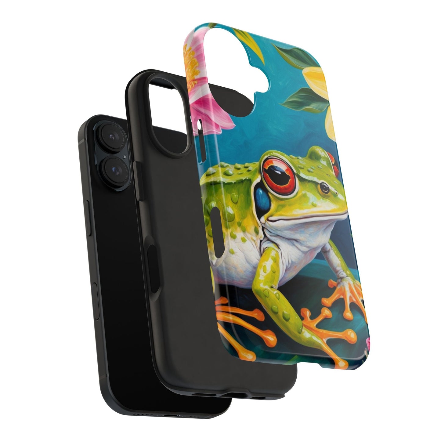 Tropical Frog & Bold Blooms - iPhone Series Case - BOGO Cases