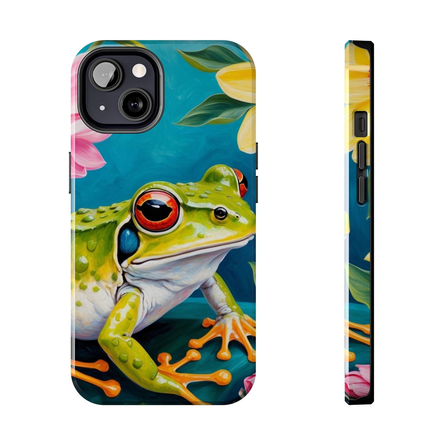 Tropical Frog & Bold Blooms - iPhone Series Case - BOGO Cases
