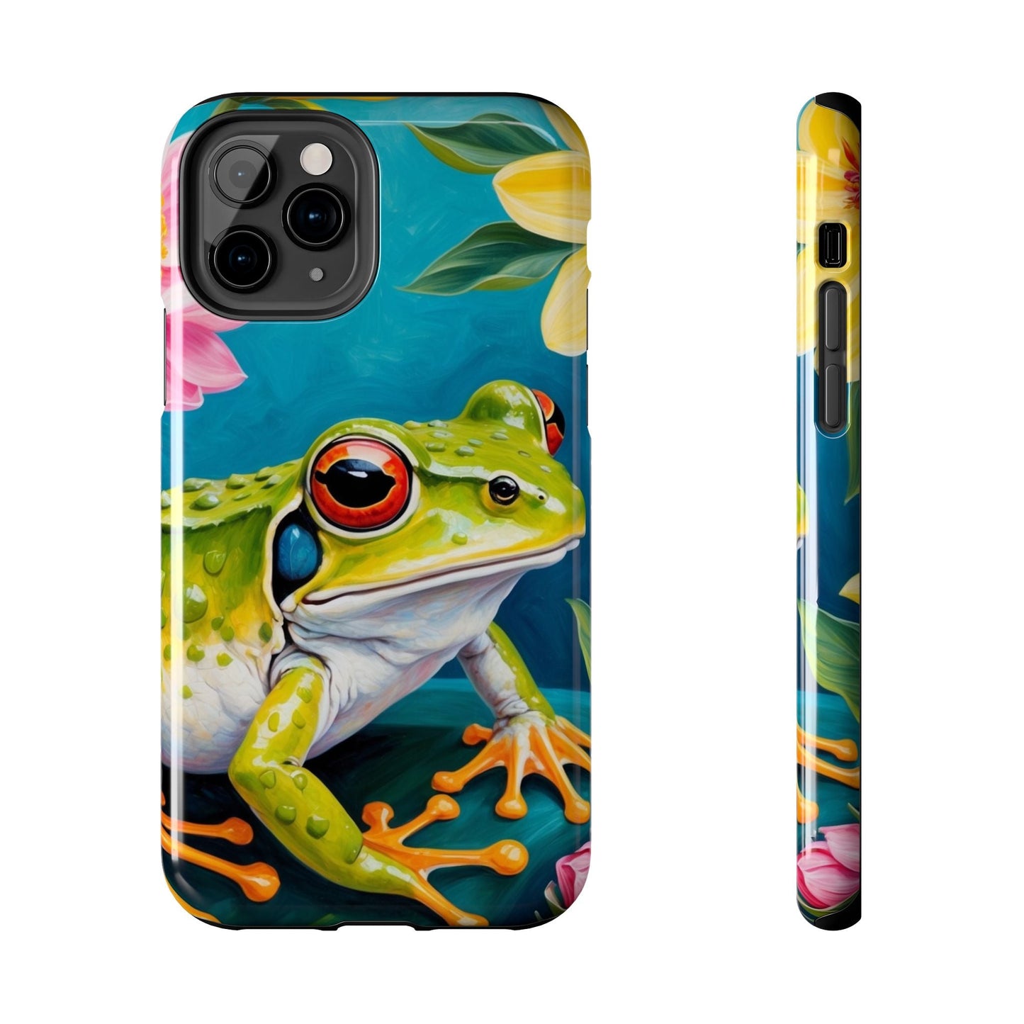 Tropical Frog & Bold Blooms - iPhone Series Case - BOGO Cases