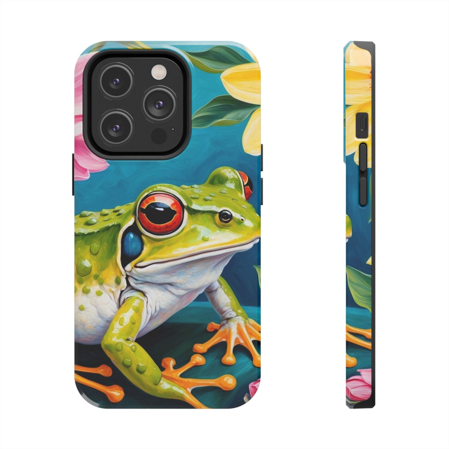 Tropical Frog & Bold Blooms - iPhone Series Case - BOGO Cases