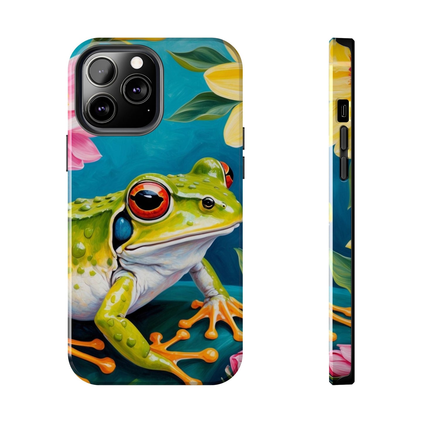 Tropical Frog & Bold Blooms - iPhone Series Case - BOGO Cases