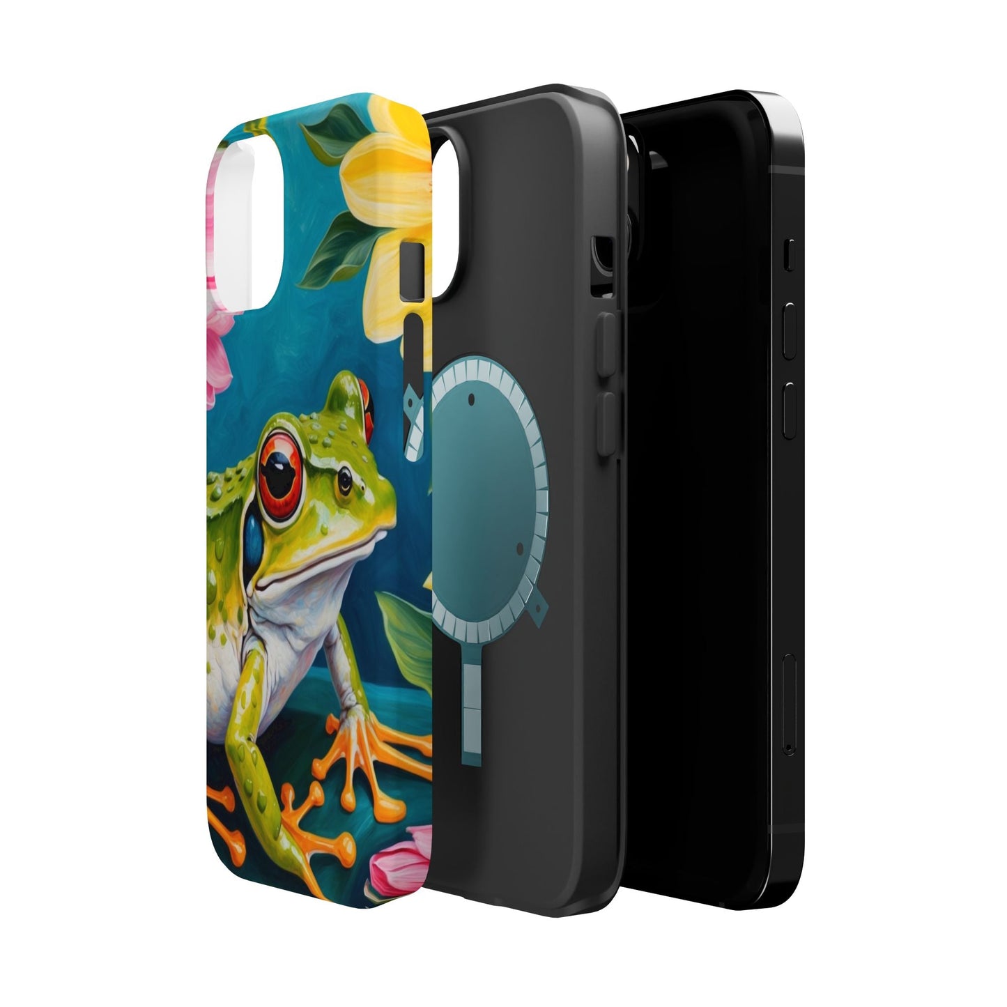 Tropical Frog & Bold Blooms - MagSafe iPhone Case - BOGO Cases