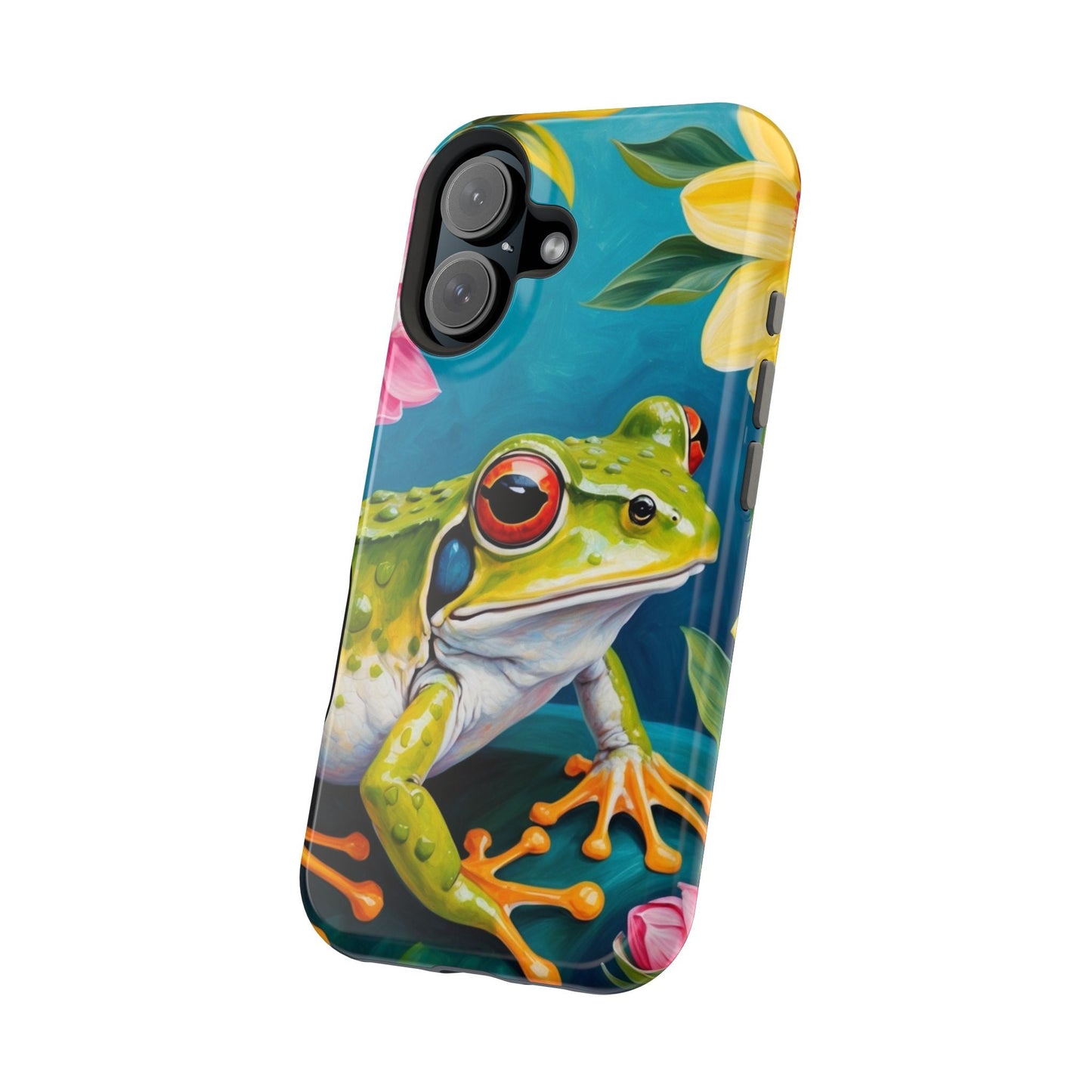 Tropical Frog & Bold Blooms - MagSafe iPhone Case - BOGO Cases