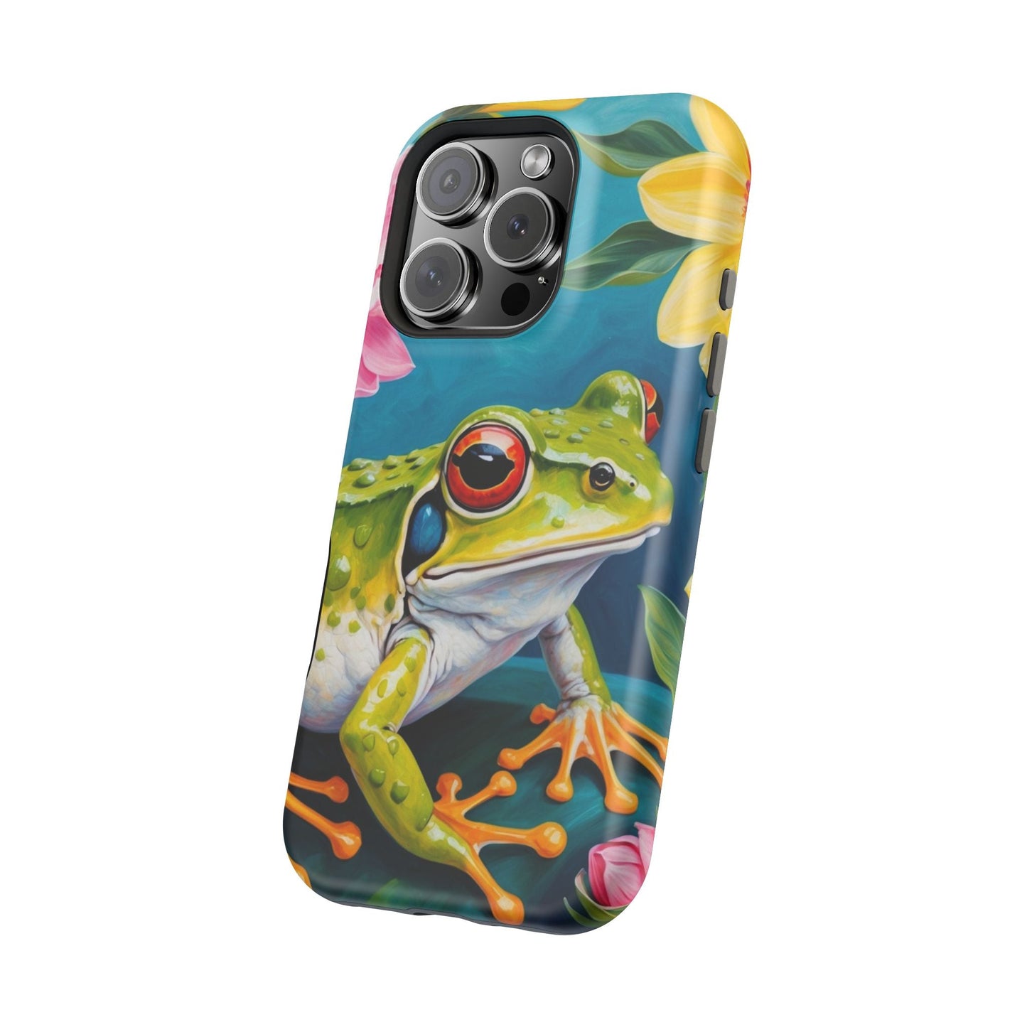 Tropical Frog & Bold Blooms - MagSafe iPhone Case - BOGO Cases