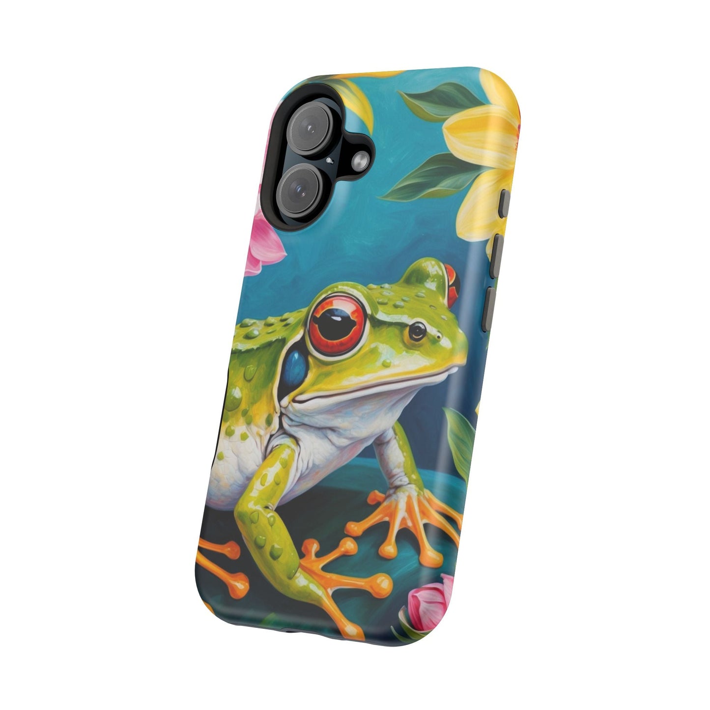 Tropical Frog & Bold Blooms - MagSafe iPhone Case - BOGO Cases