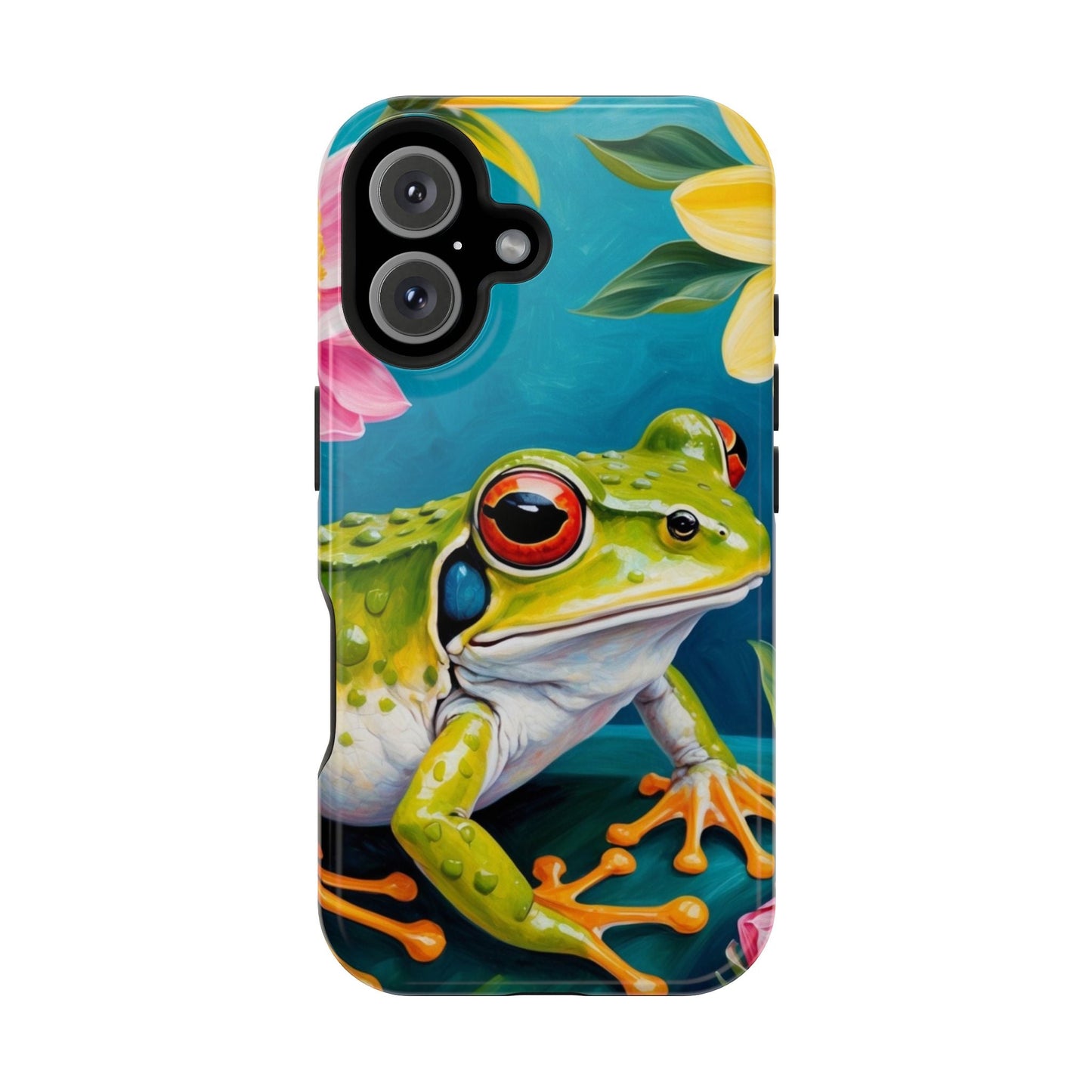 Tropical Frog & Bold Blooms - MagSafe iPhone Case - BOGO Cases