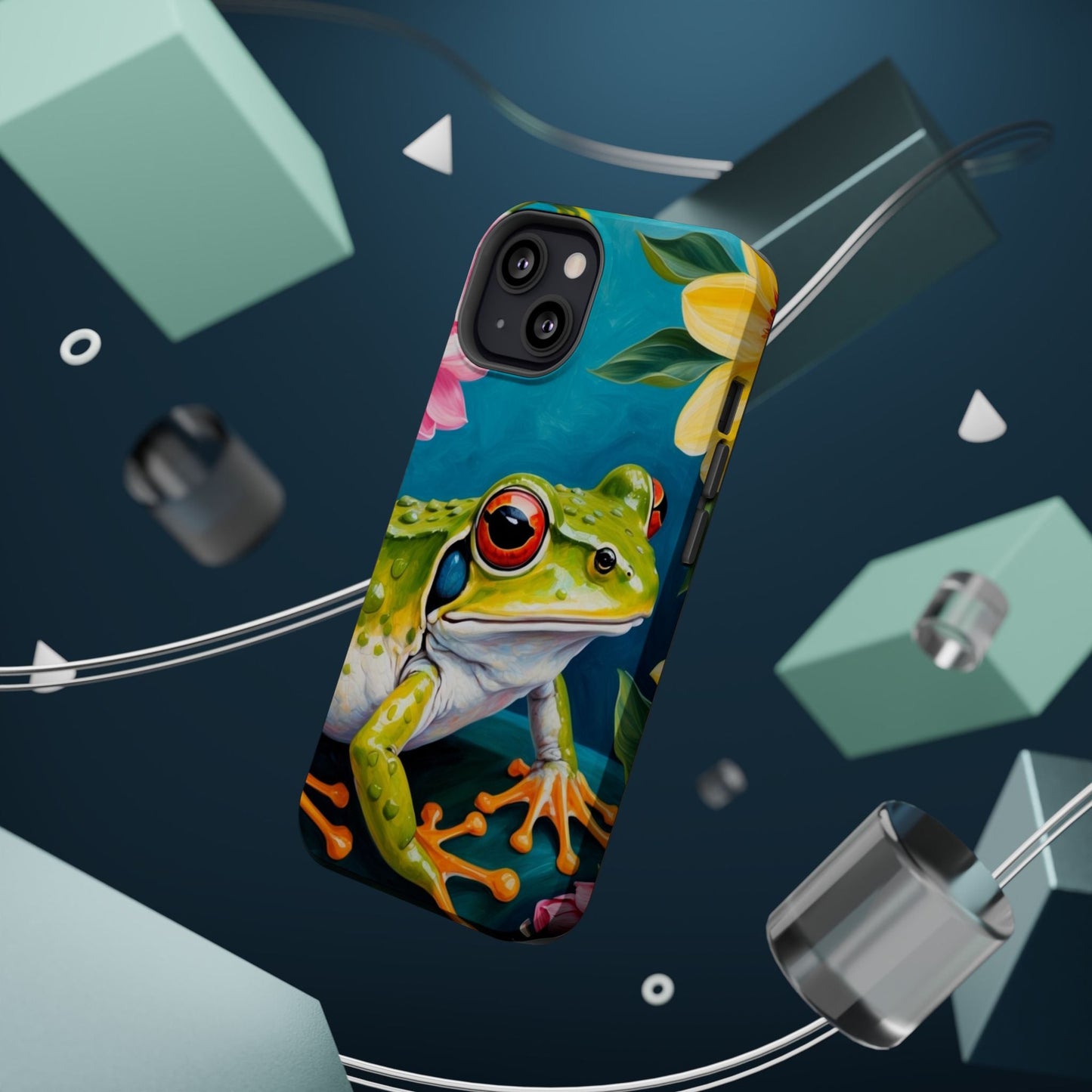 Tropical Frog & Bold Blooms - MagSafe iPhone Case - BOGO Cases