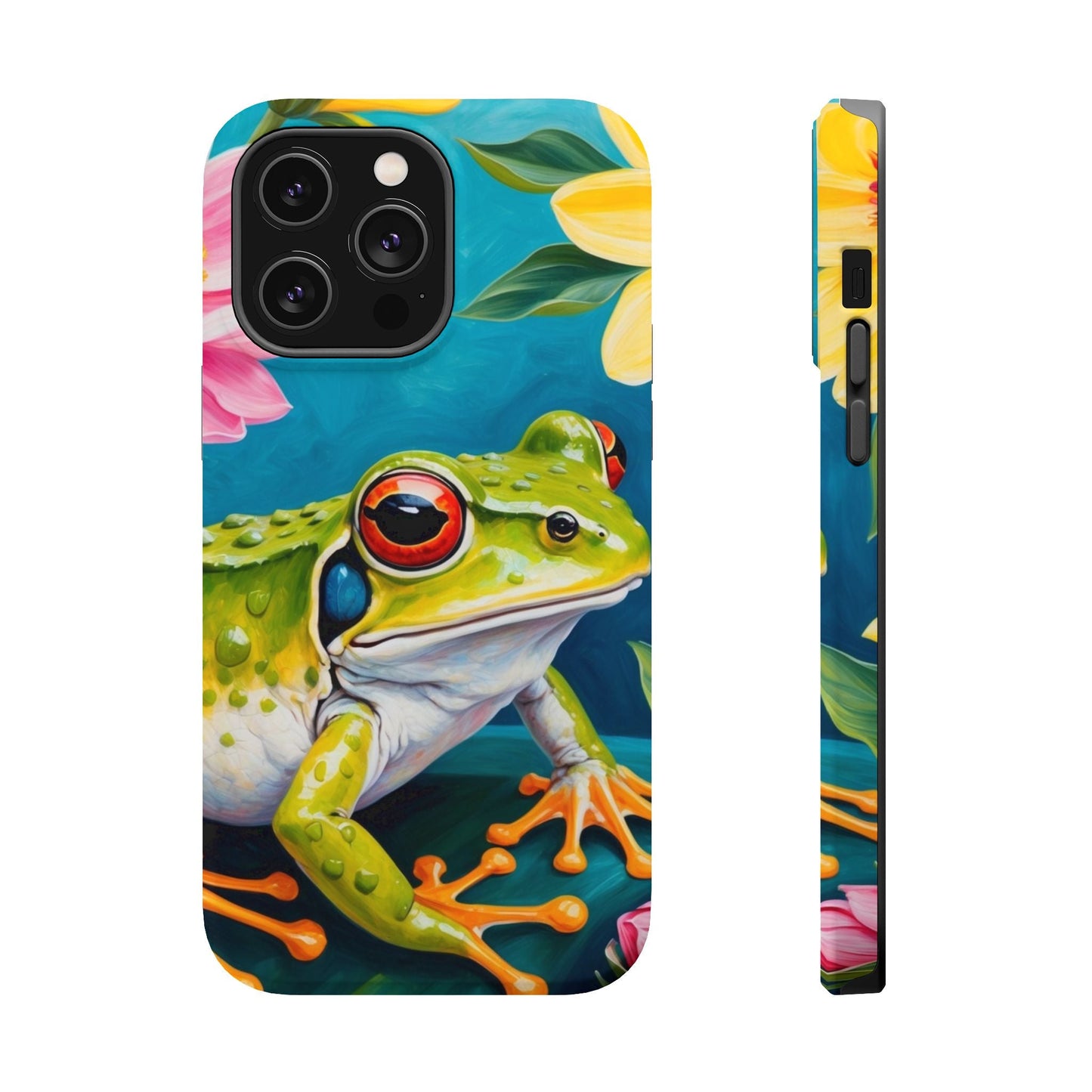Tropical Frog & Bold Blooms - MagSafe iPhone Case - BOGO Cases