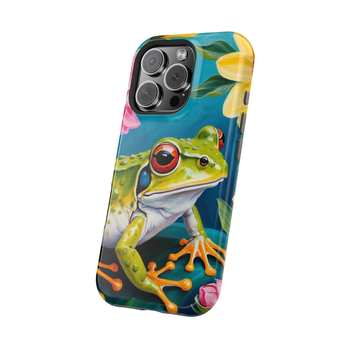 Tropical Frog & Bold Blooms - MagSafe iPhone Case - BOGO Cases
