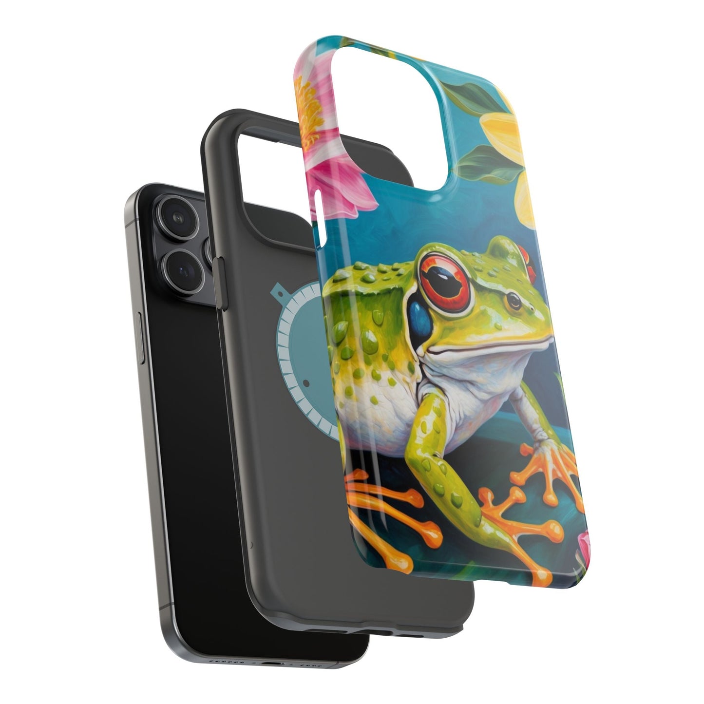 Tropical Frog & Bold Blooms - MagSafe iPhone Case - BOGO Cases