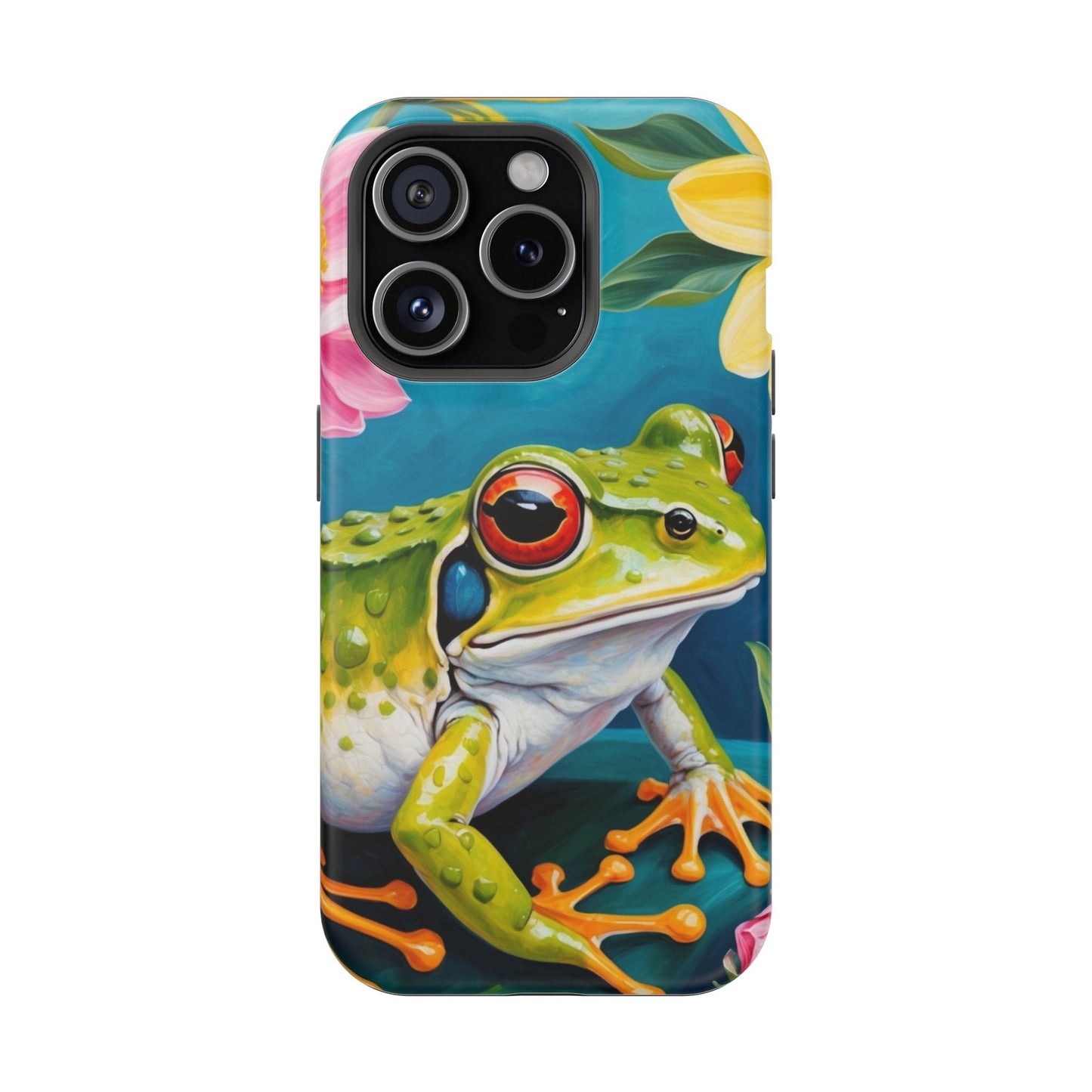 Tropical Frog & Bold Blooms - MagSafe iPhone Case - BOGO Cases