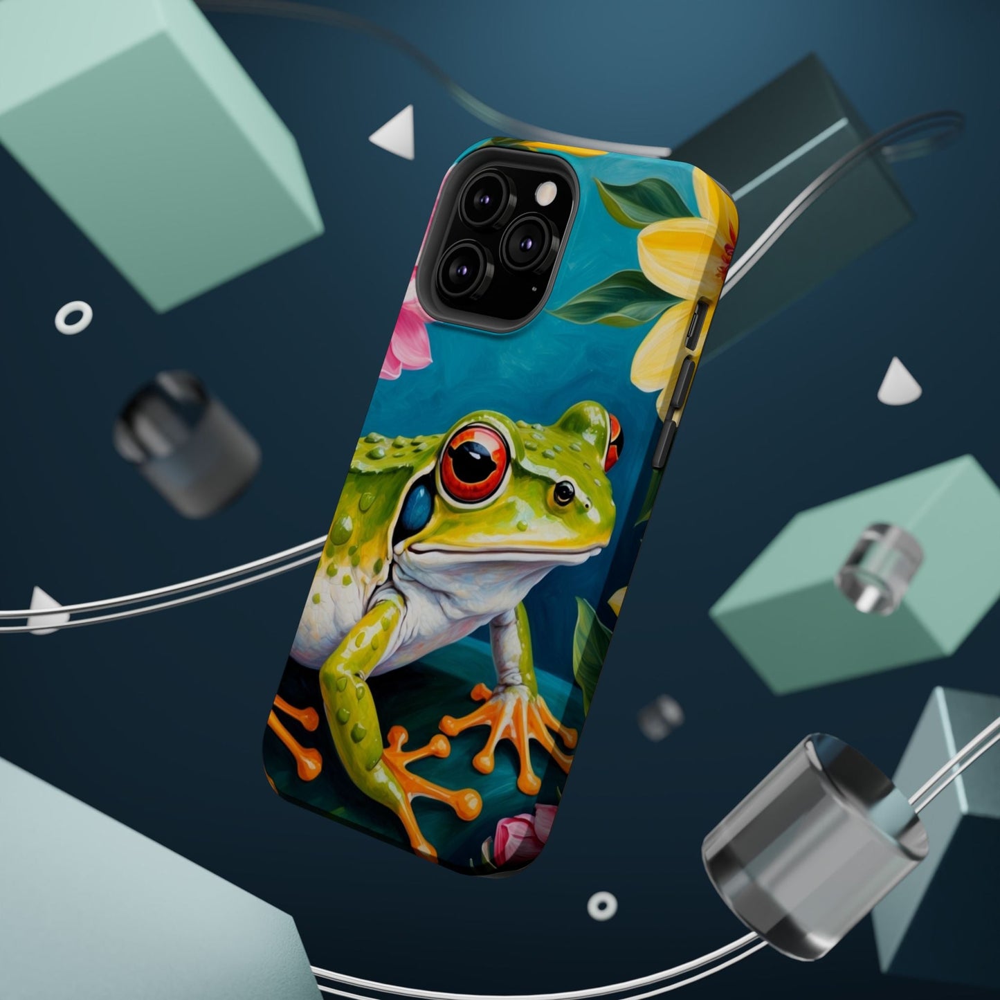 Tropical Frog & Bold Blooms - MagSafe iPhone Case - BOGO Cases