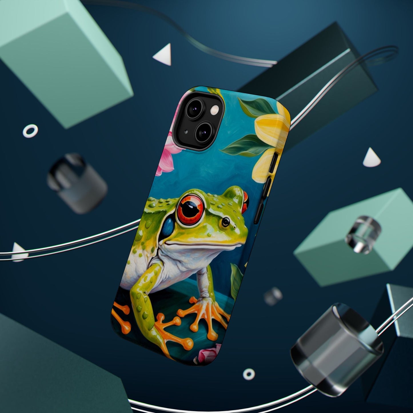 Tropical Frog & Bold Blooms - MagSafe iPhone Case - BOGO Cases