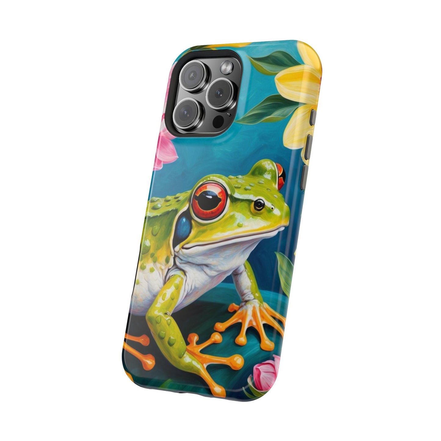 Tropical Frog & Bold Blooms - MagSafe iPhone Case - BOGO Cases