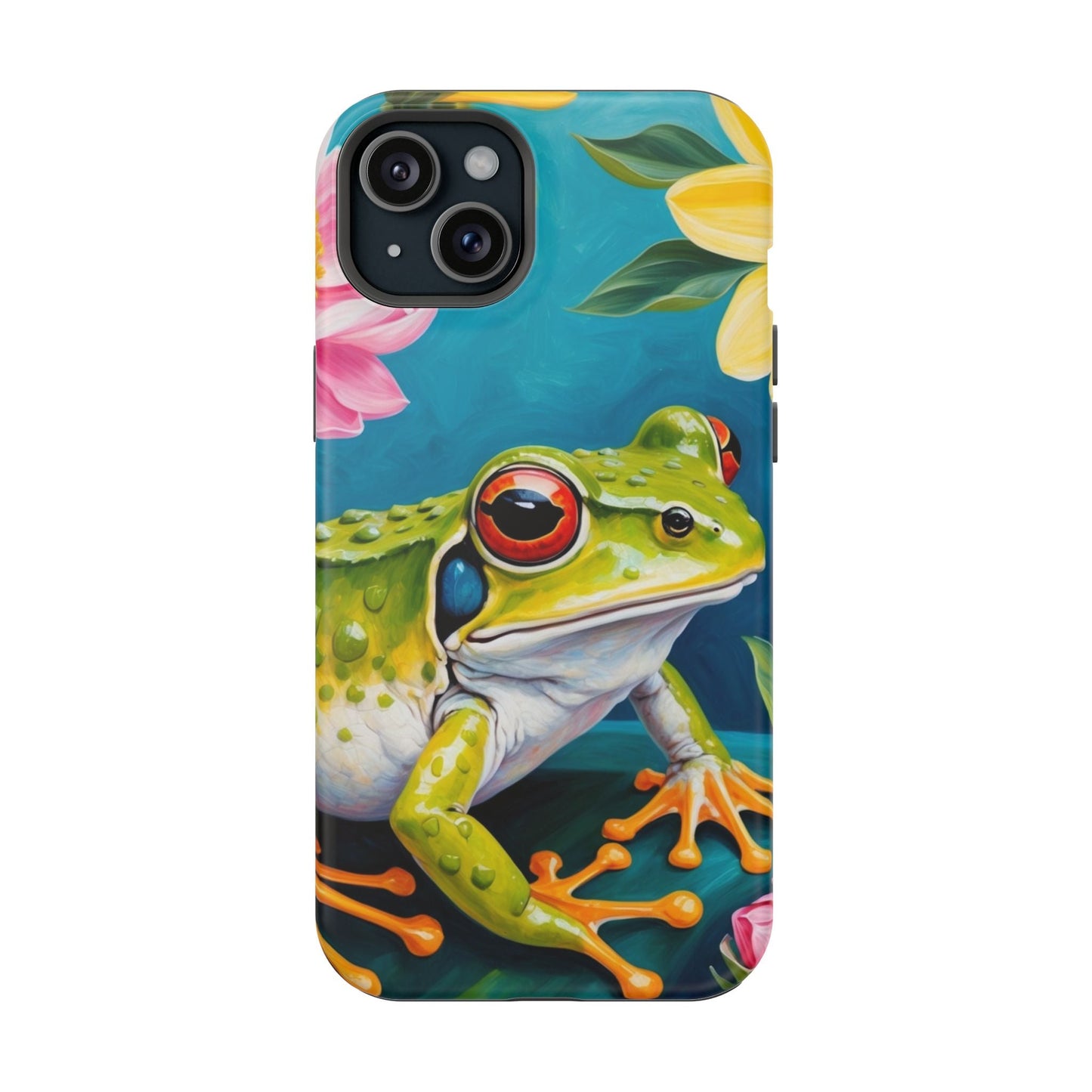 Tropical Frog & Bold Blooms - MagSafe iPhone Case - BOGO Cases