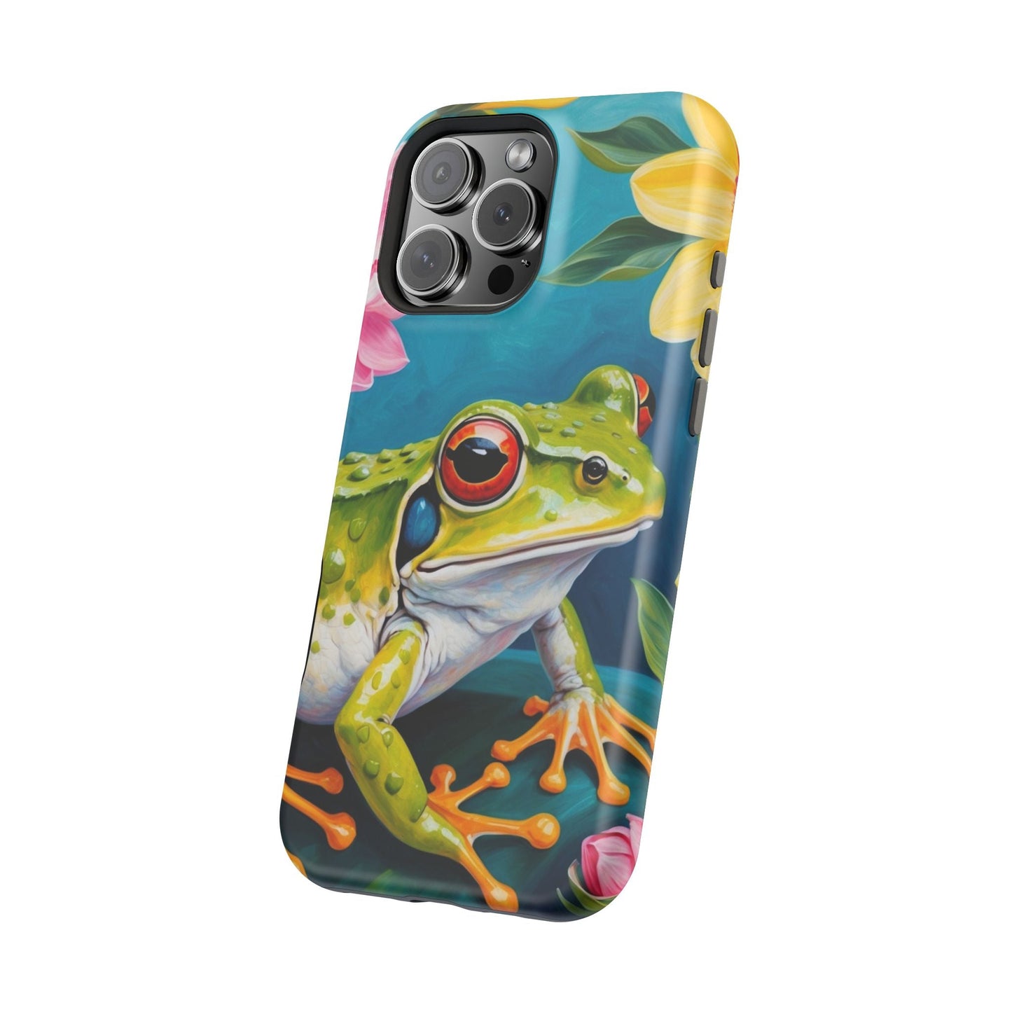 Tropical Frog & Bold Blooms - MagSafe iPhone Case - BOGO Cases