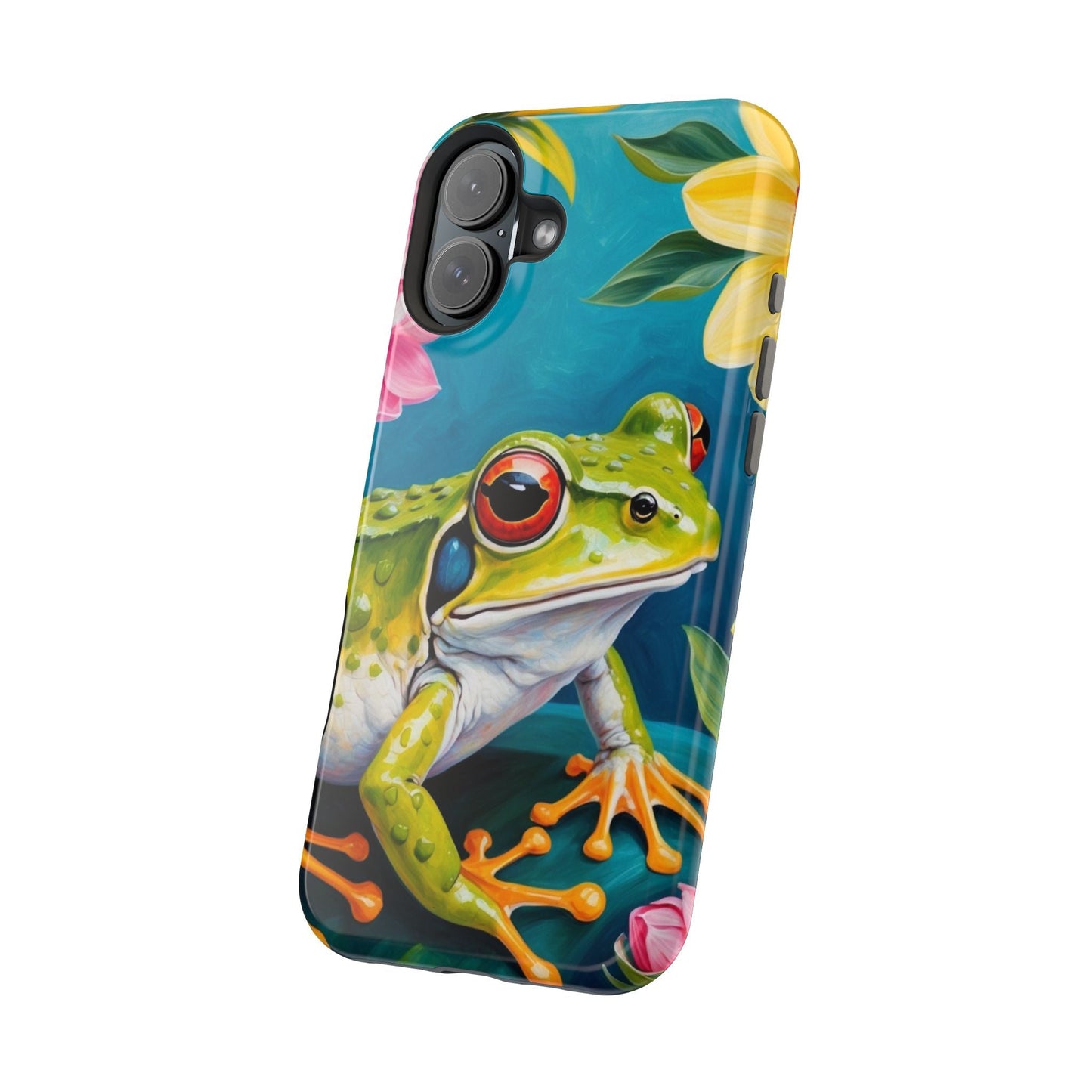 Tropical Frog & Bold Blooms - MagSafe iPhone Case - BOGO Cases