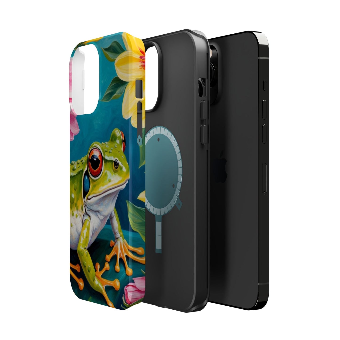 Tropical Frog & Bold Blooms - MagSafe iPhone Case - BOGO Cases