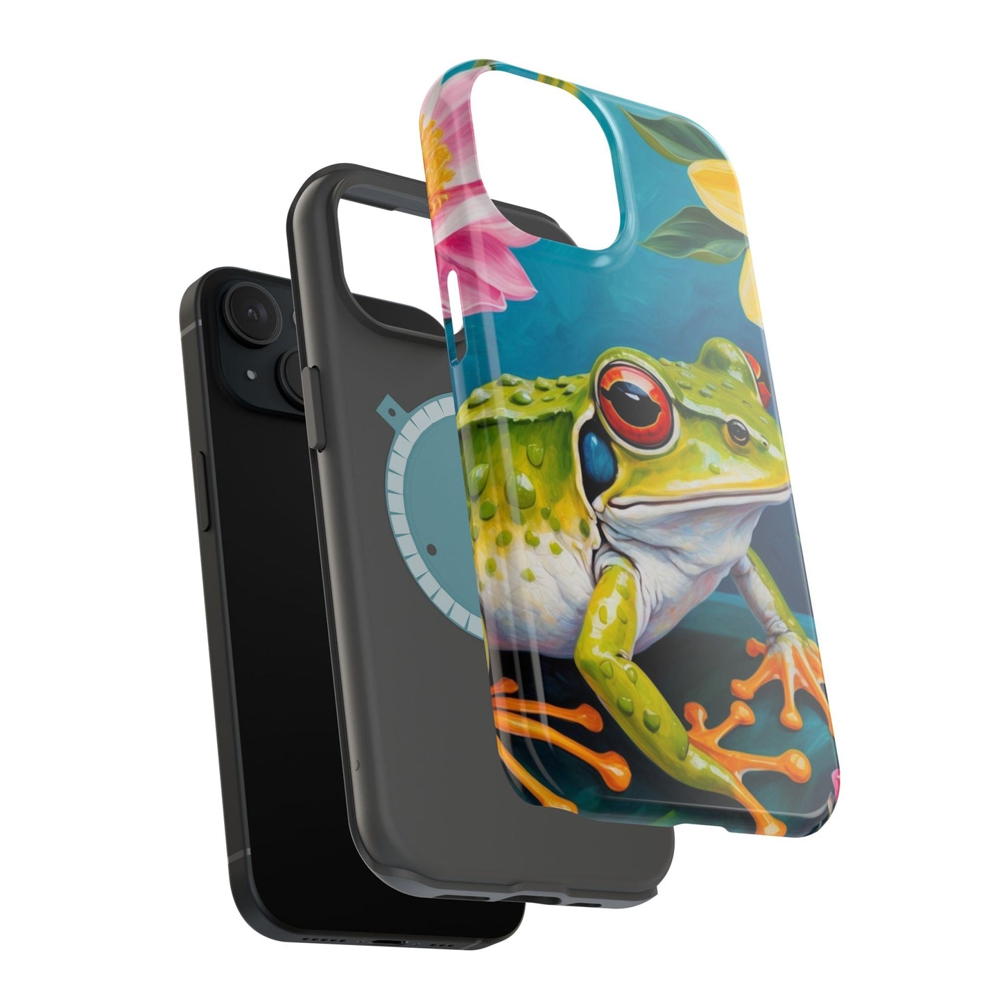 Tropical Frog & Bold Blooms - MagSafe iPhone Case - BOGO Cases